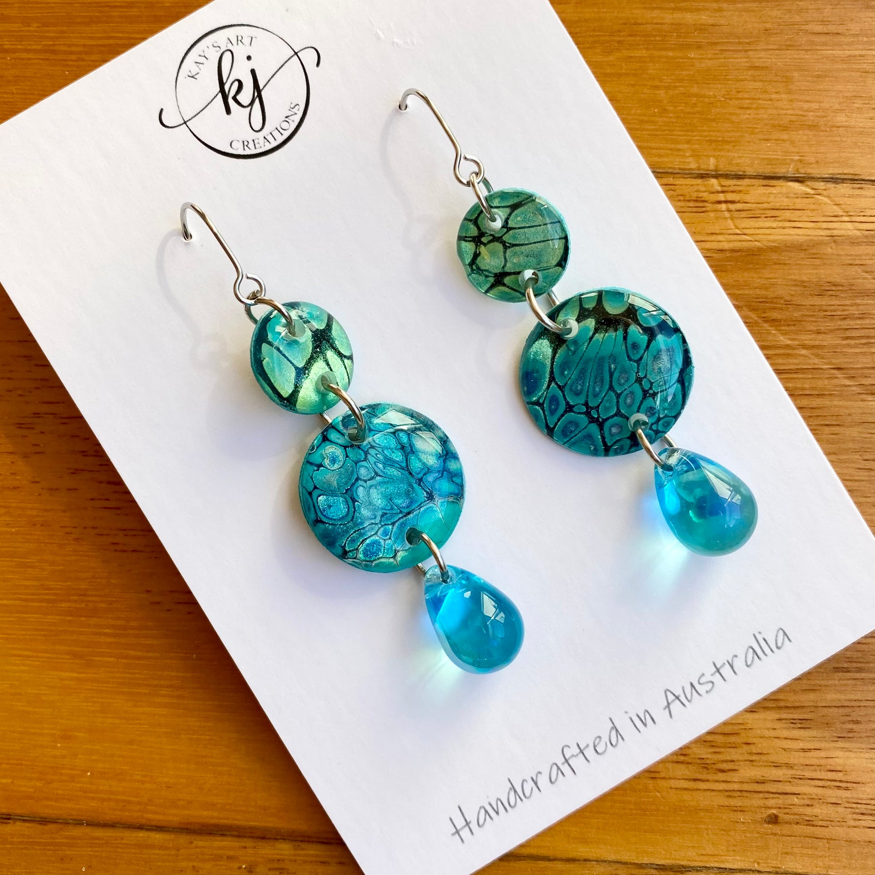 Unmatched Painted Dangle Earrings