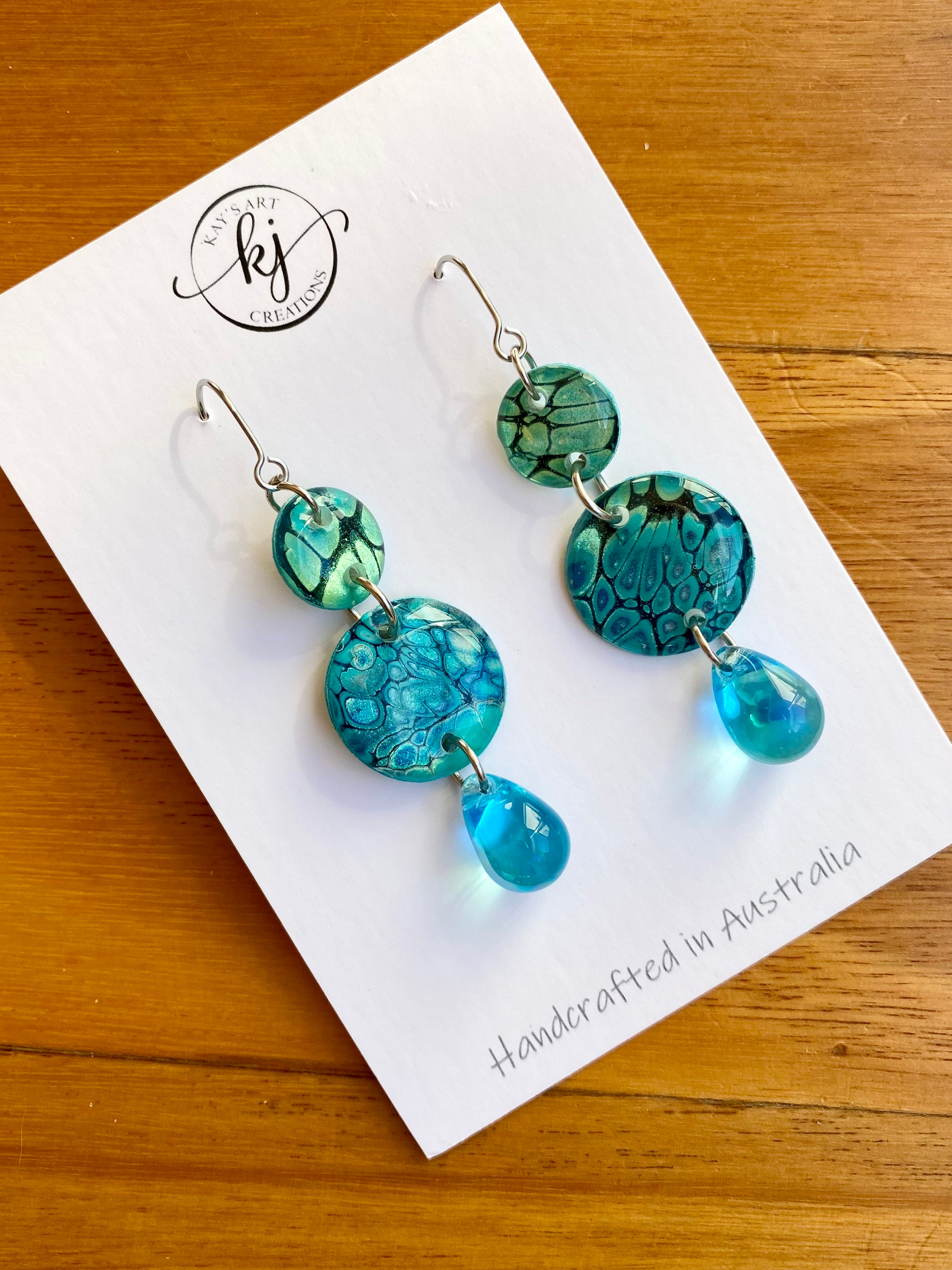 Unmatched Painted Dangle Earrings