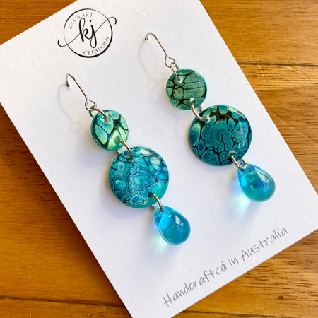 Unmatched Painted Dangle Earrings