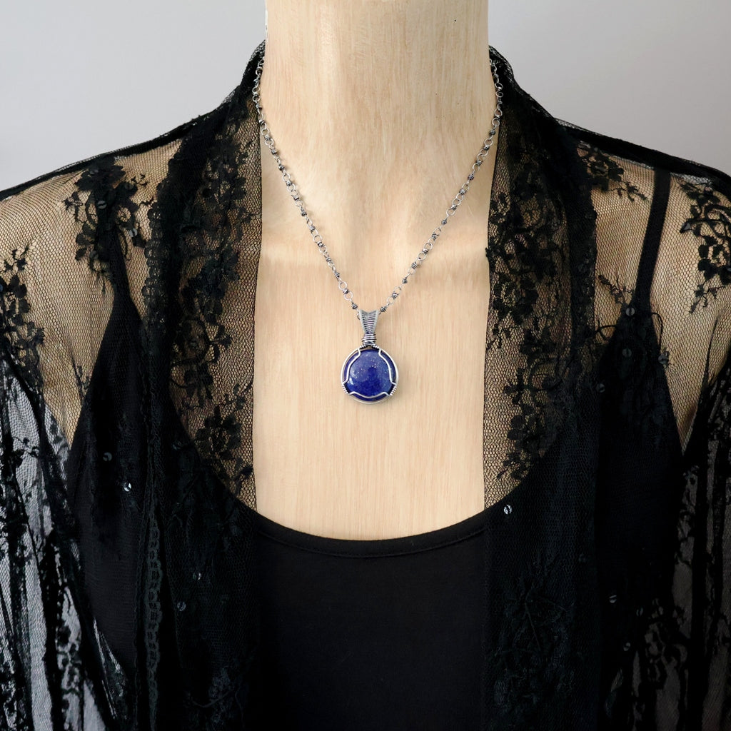 Sterling Silver Lapis Lazuli Pendant ~ Awaken Your Inner Royal