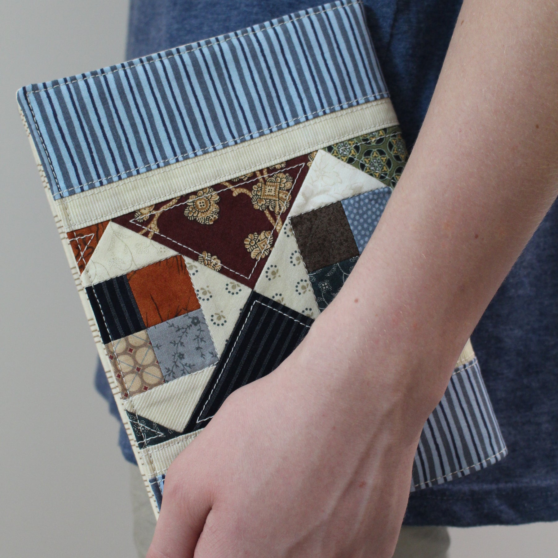 PDF Sewing Pattern Patchwork Quilted A5 Notebook Cover