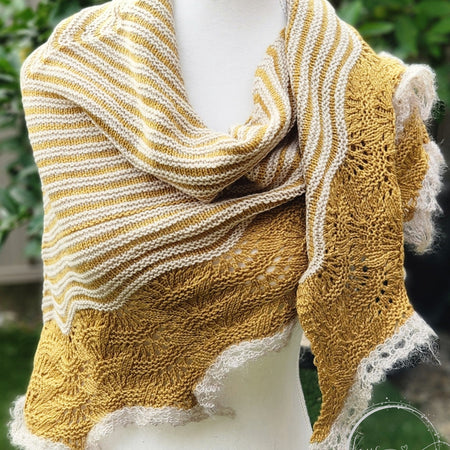 Hand Knit Aplaca Blend Shawl / Wrap