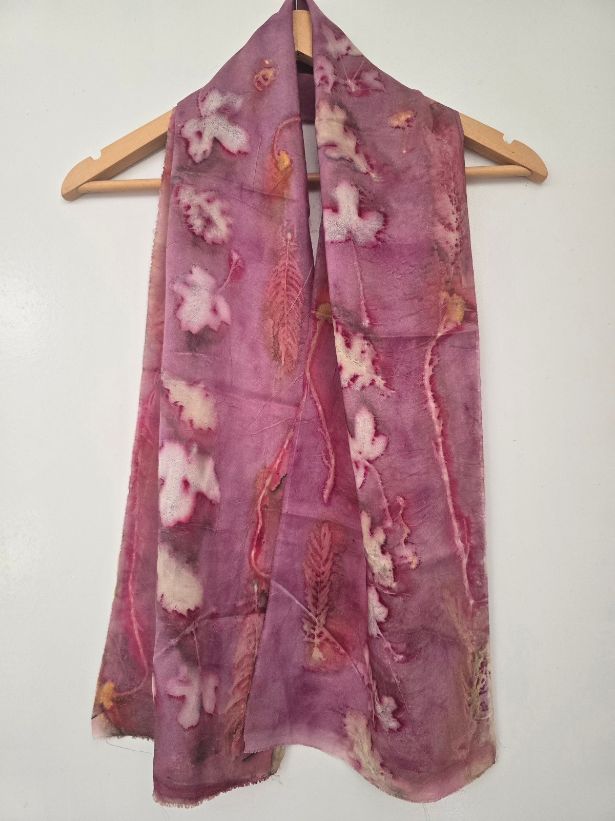 Wandered Leaf Eco-Printed Silk Scarf