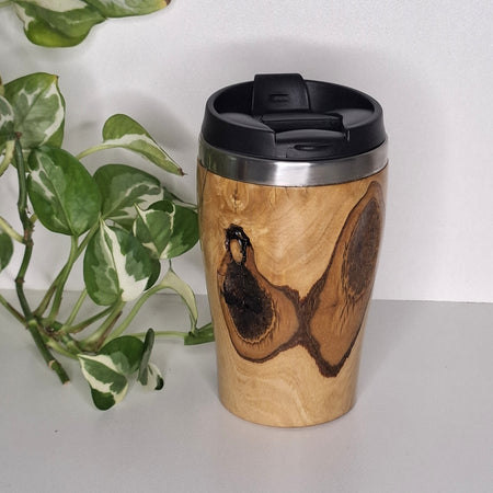 Handmade Wooden Travel Mug: Insulated Eco-Friendly Coffee Tumbler