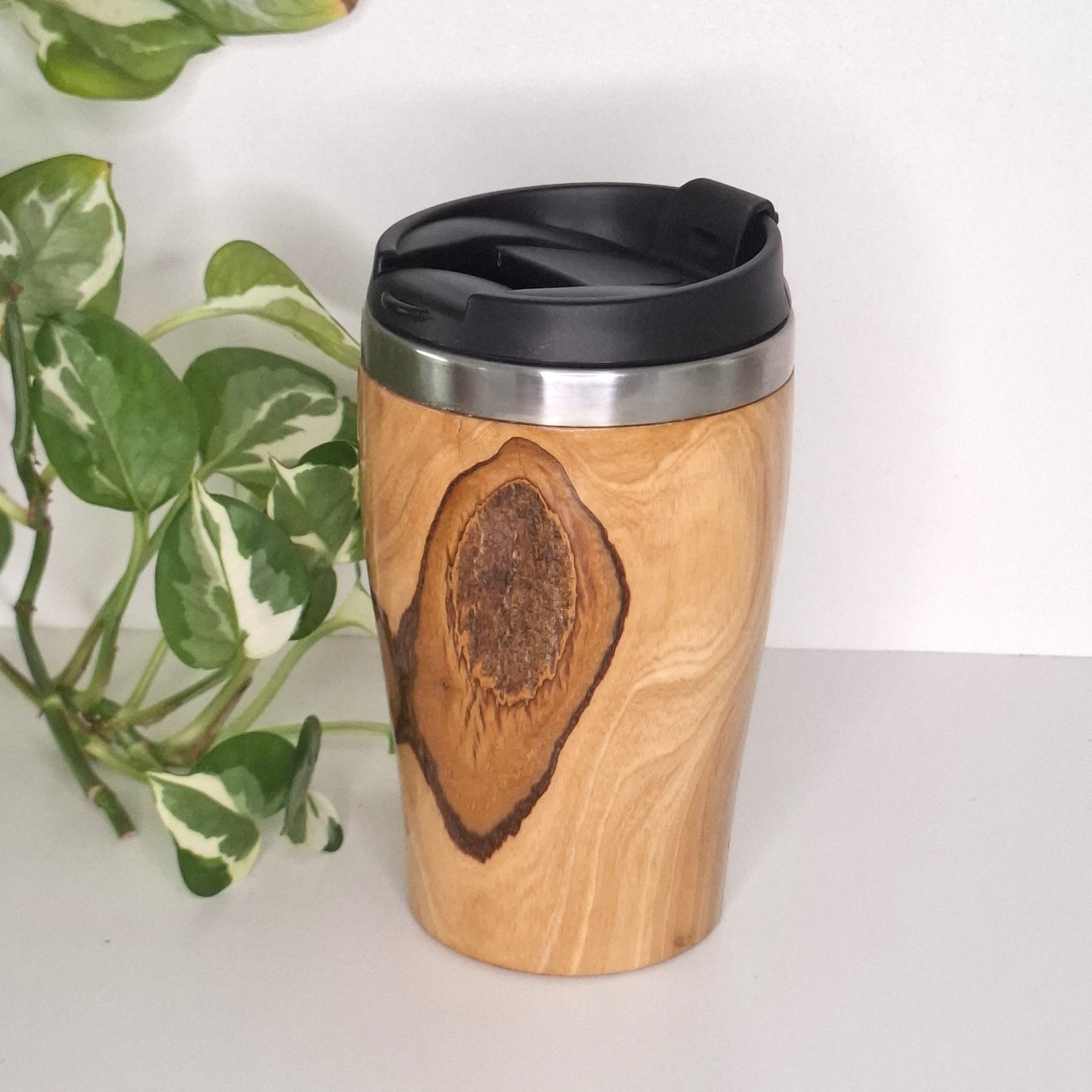 Handmade Wooden Travel Mug: Insulated Eco-Friendly Coffee Tumbler