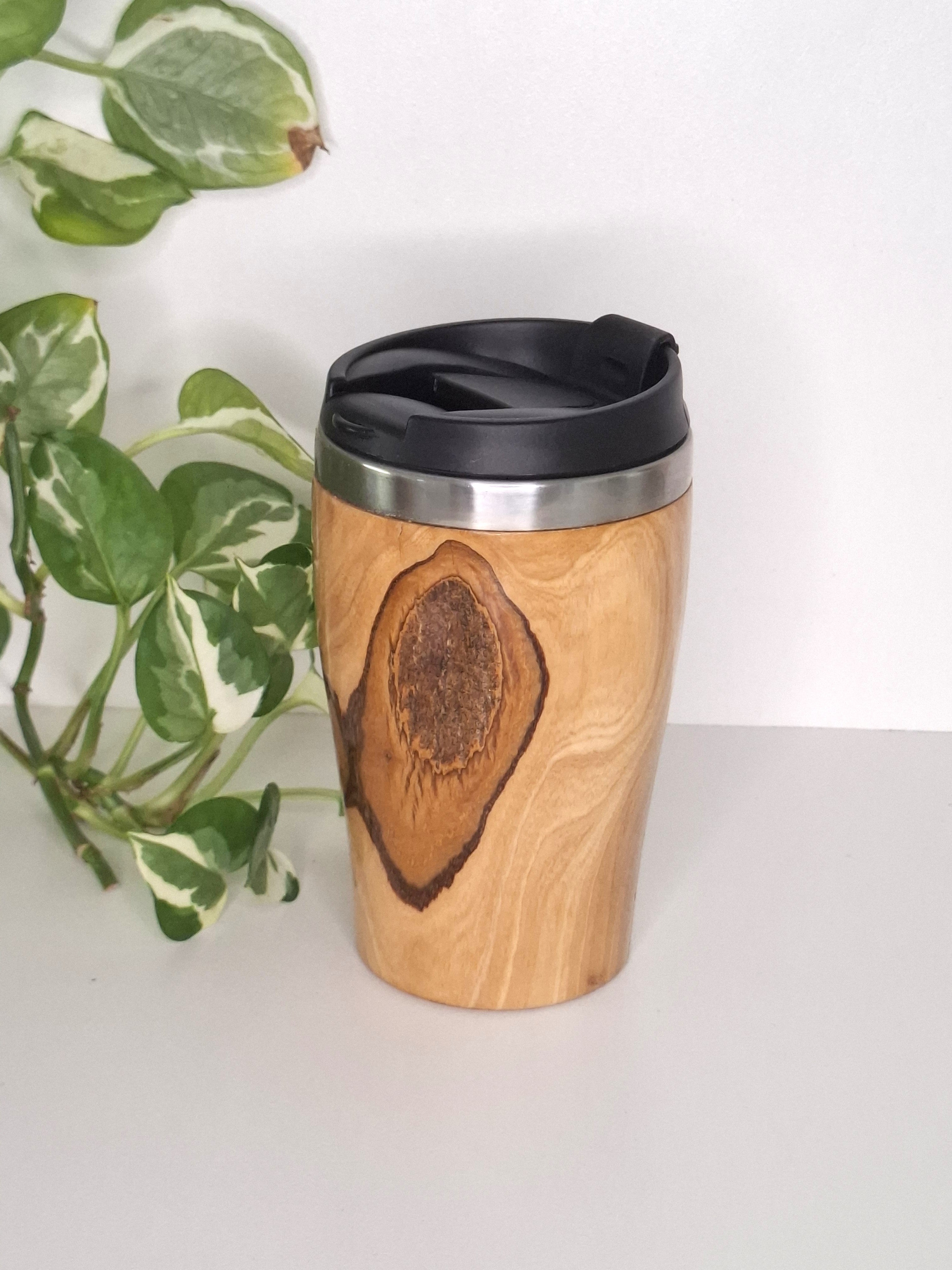 Handmade Wooden Travel Mug: Insulated Eco-Friendly Coffee Tumbler