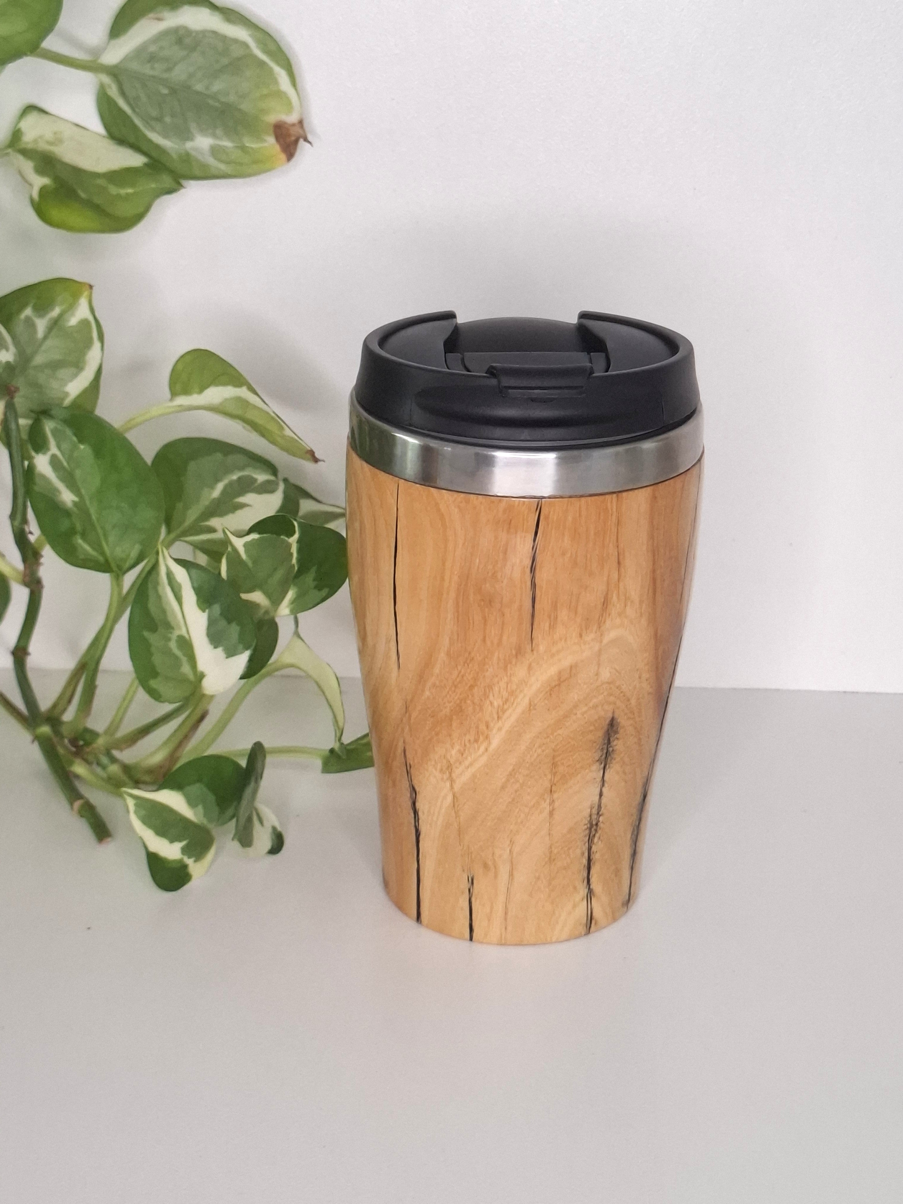 Handmade Wooden Travel Mug: Insulated Eco-Friendly Coffee Tumbler