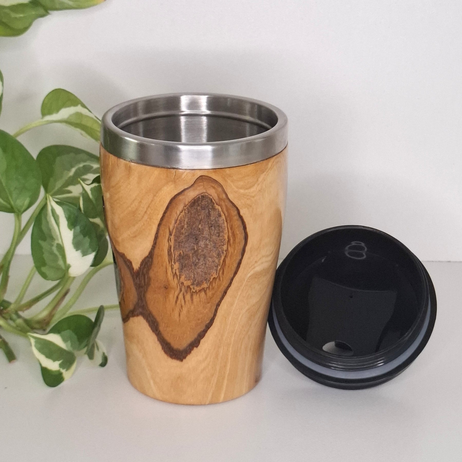 Handmade Wooden Travel Mug: Insulated Eco-Friendly Coffee Tumbler