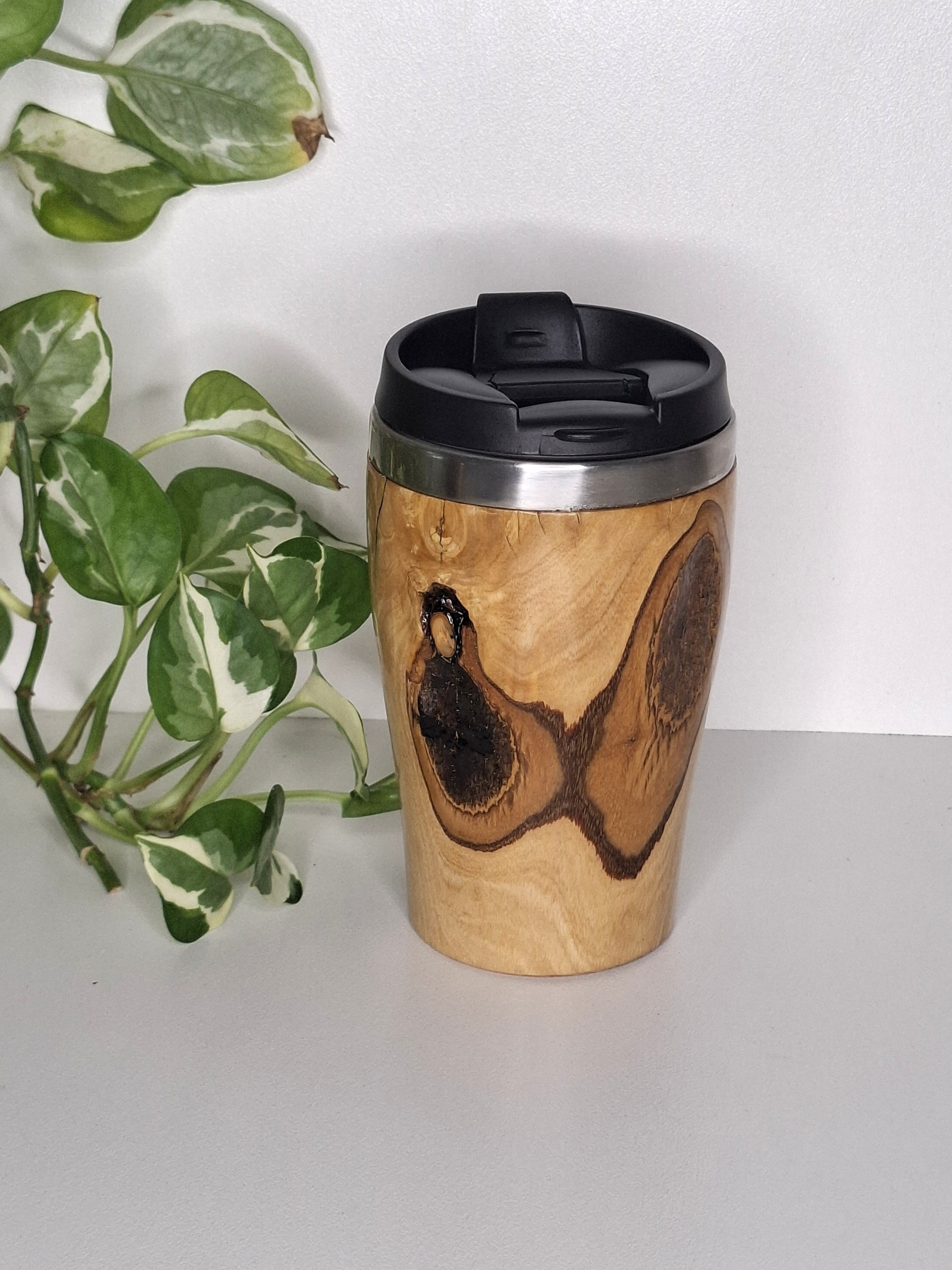 Handmade Wooden Travel Mug: Insulated Eco-Friendly Coffee Tumbler