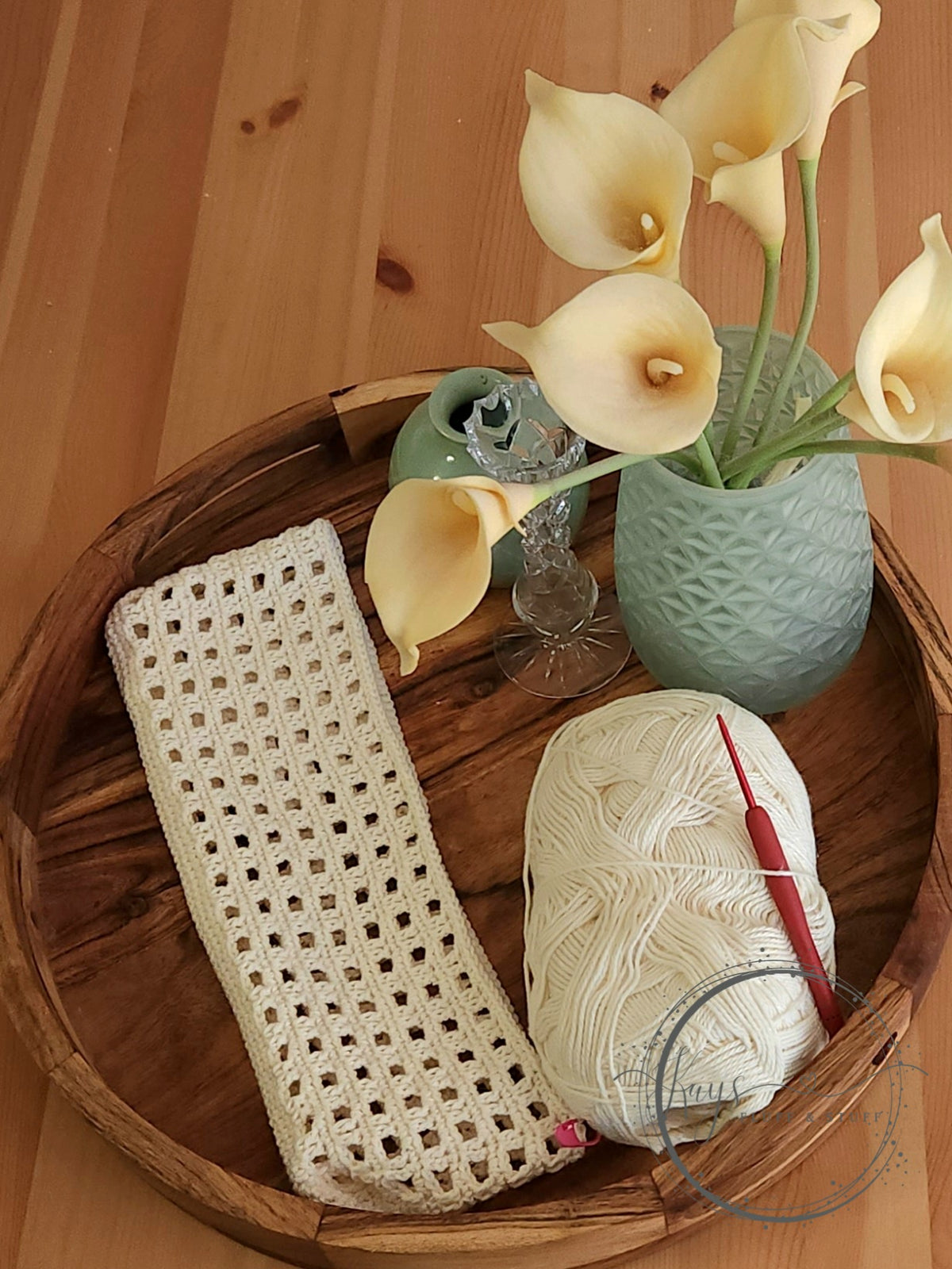Crochet Market Bags with Beaded Handles