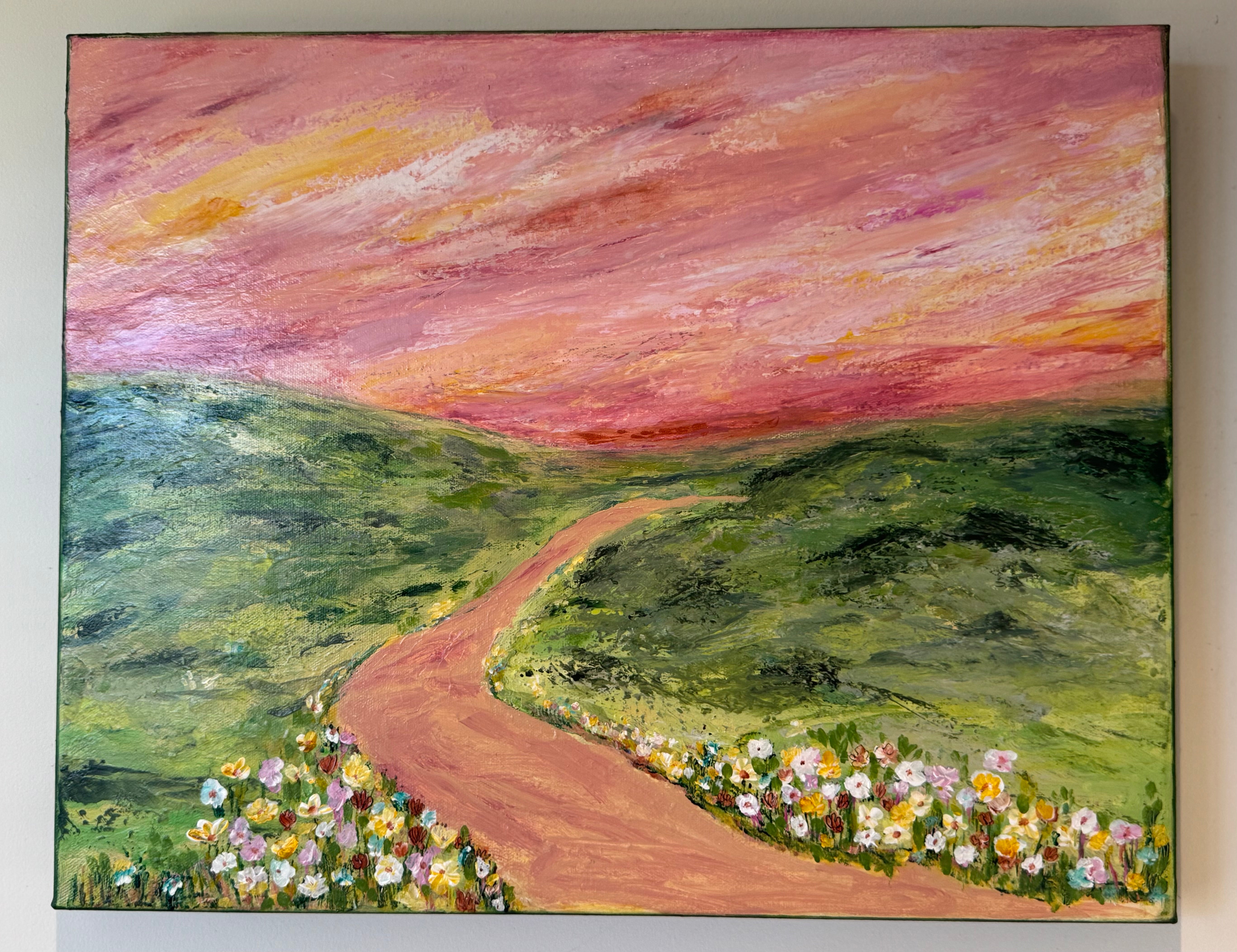 Sunday Drive - Original Artwork - Sunset Landscape