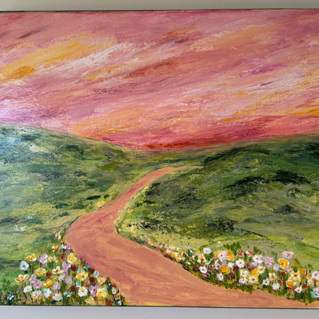 Sunday Drive - Original Artwork - Sunset Landscape