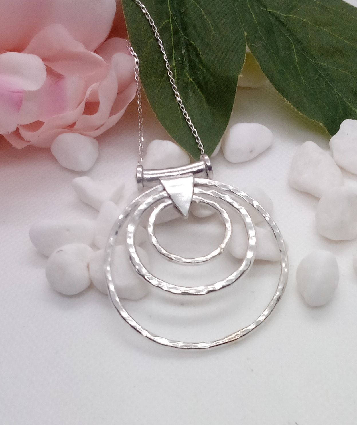 Sterling Silver three circle pendant