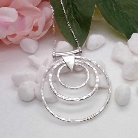 Sterling Silver three circle pendant