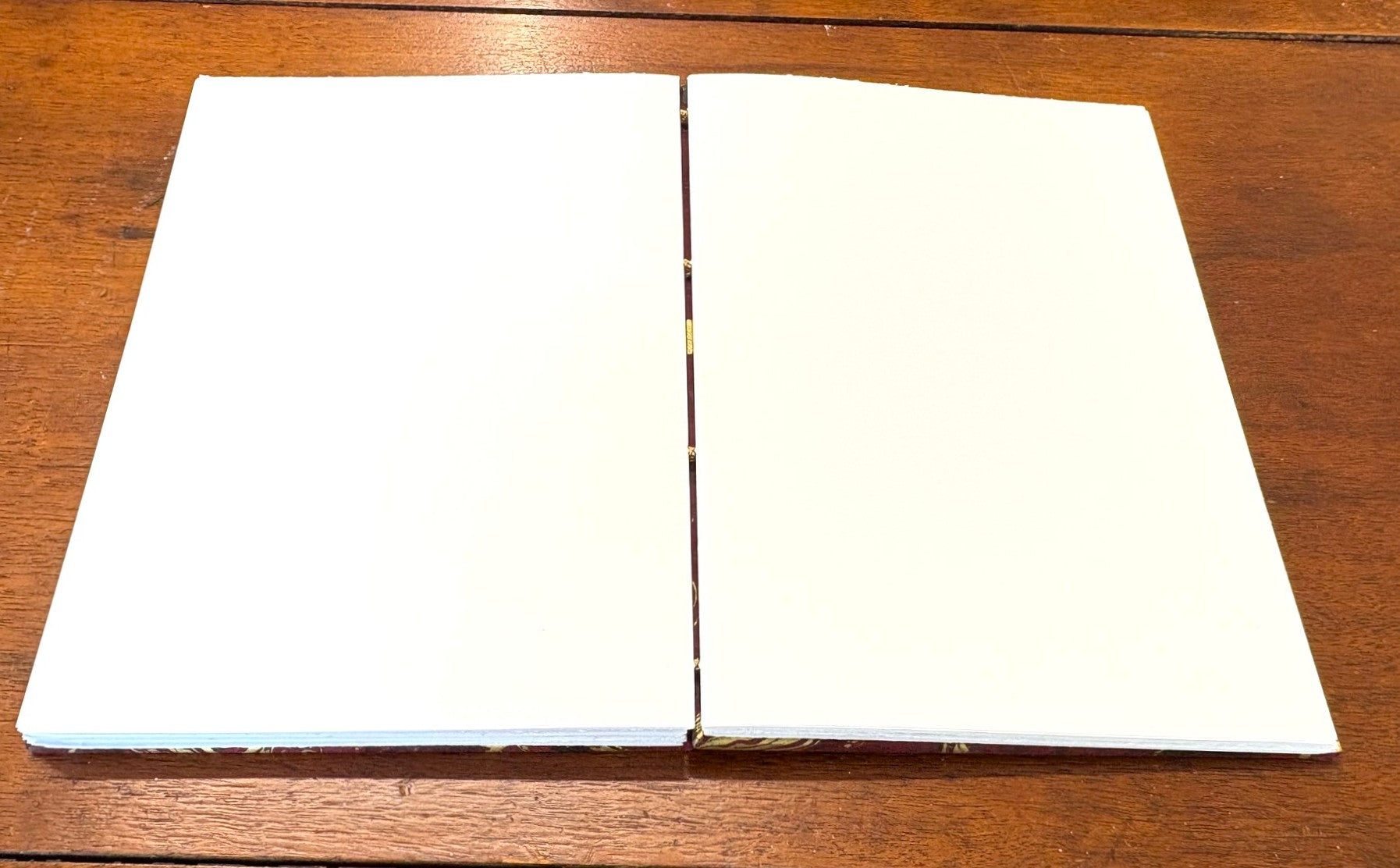 Handmade Lay Flat Coptic Stitch Journal, Marbelled Paper Cover