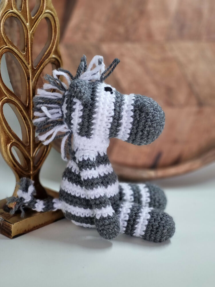 Zebra crochet toy