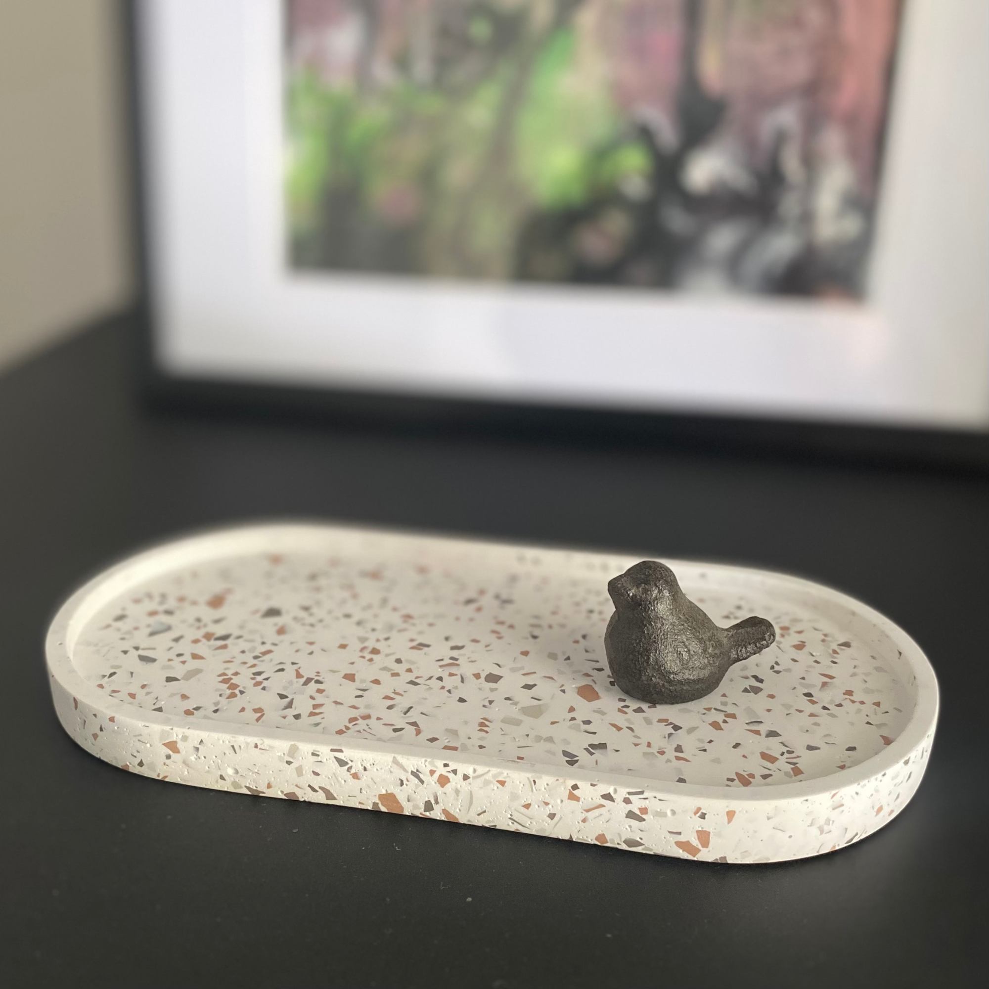 Large Oval tray |Terrazzo decor collection
