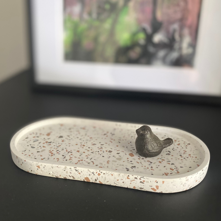 Large Oval tray |Terrazzo decor collection