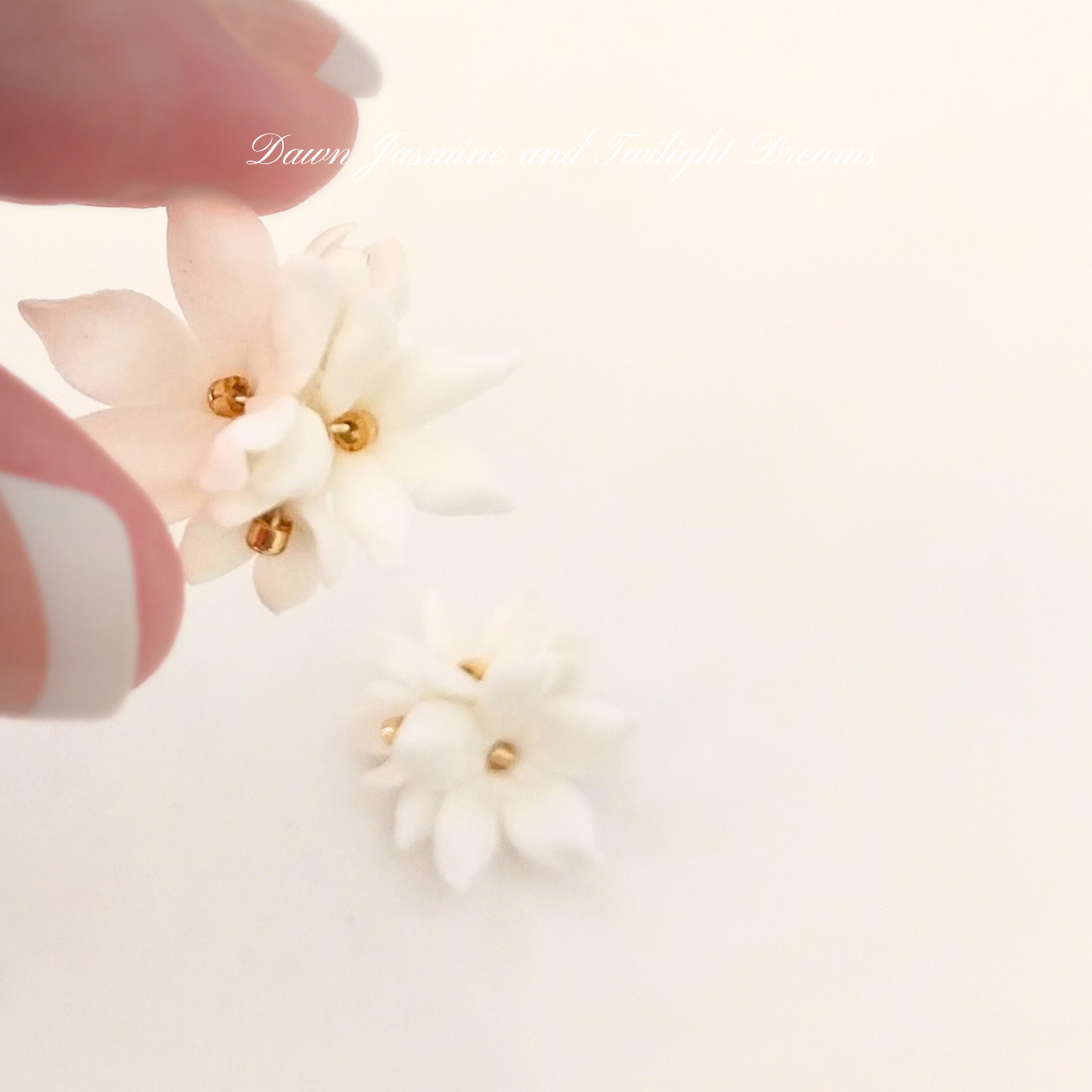 Handsculpted Cold Porcelain Floral Bridal Earrings | The Posy