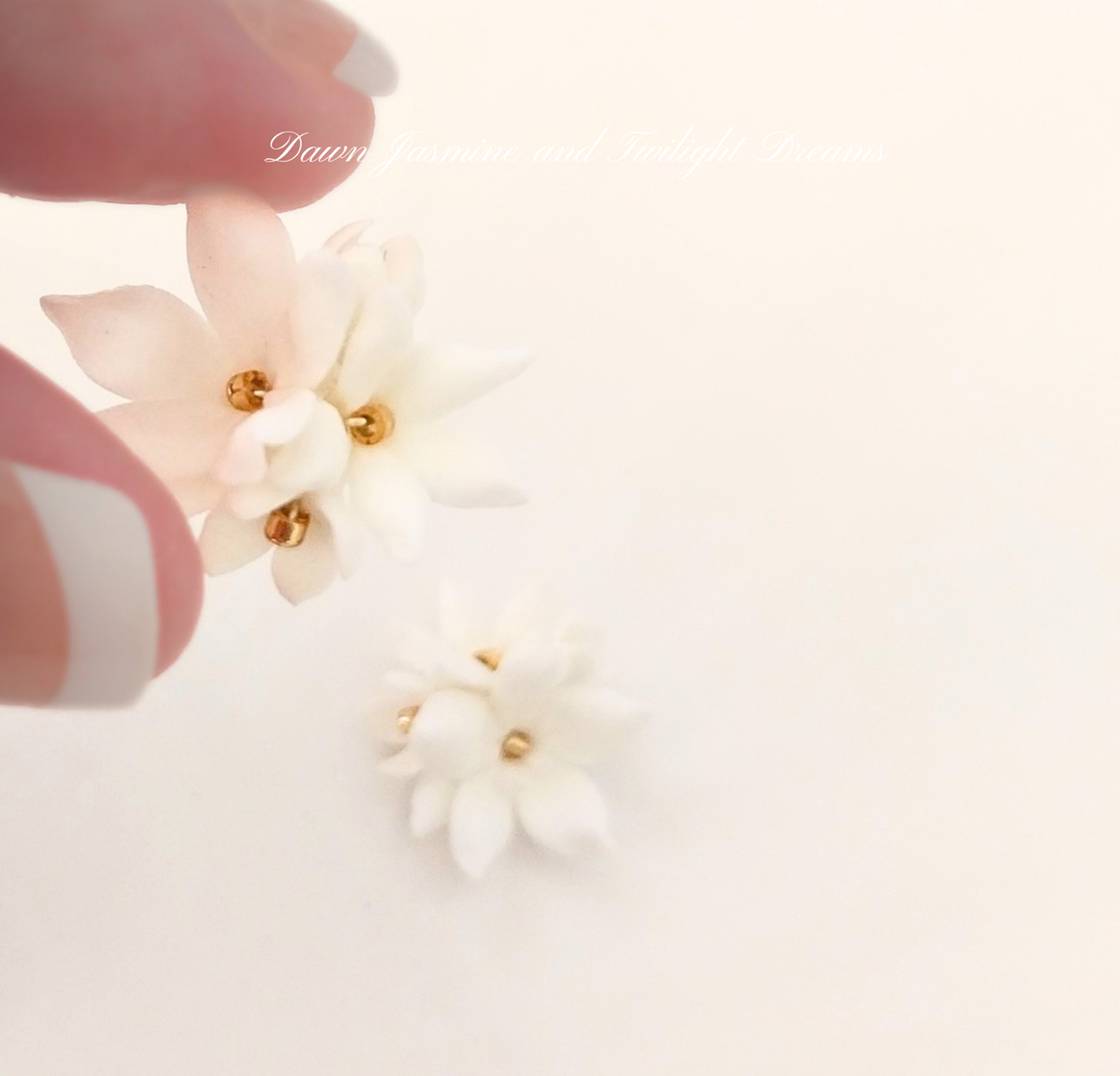 Handsculpted Cold Porcelain Floral Bridal Earrings | The Posy