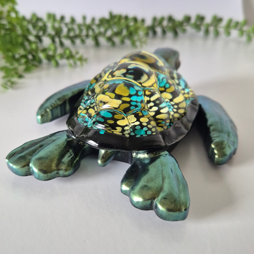 Handpainted Contemporary Indigenous Design Sea Turtle