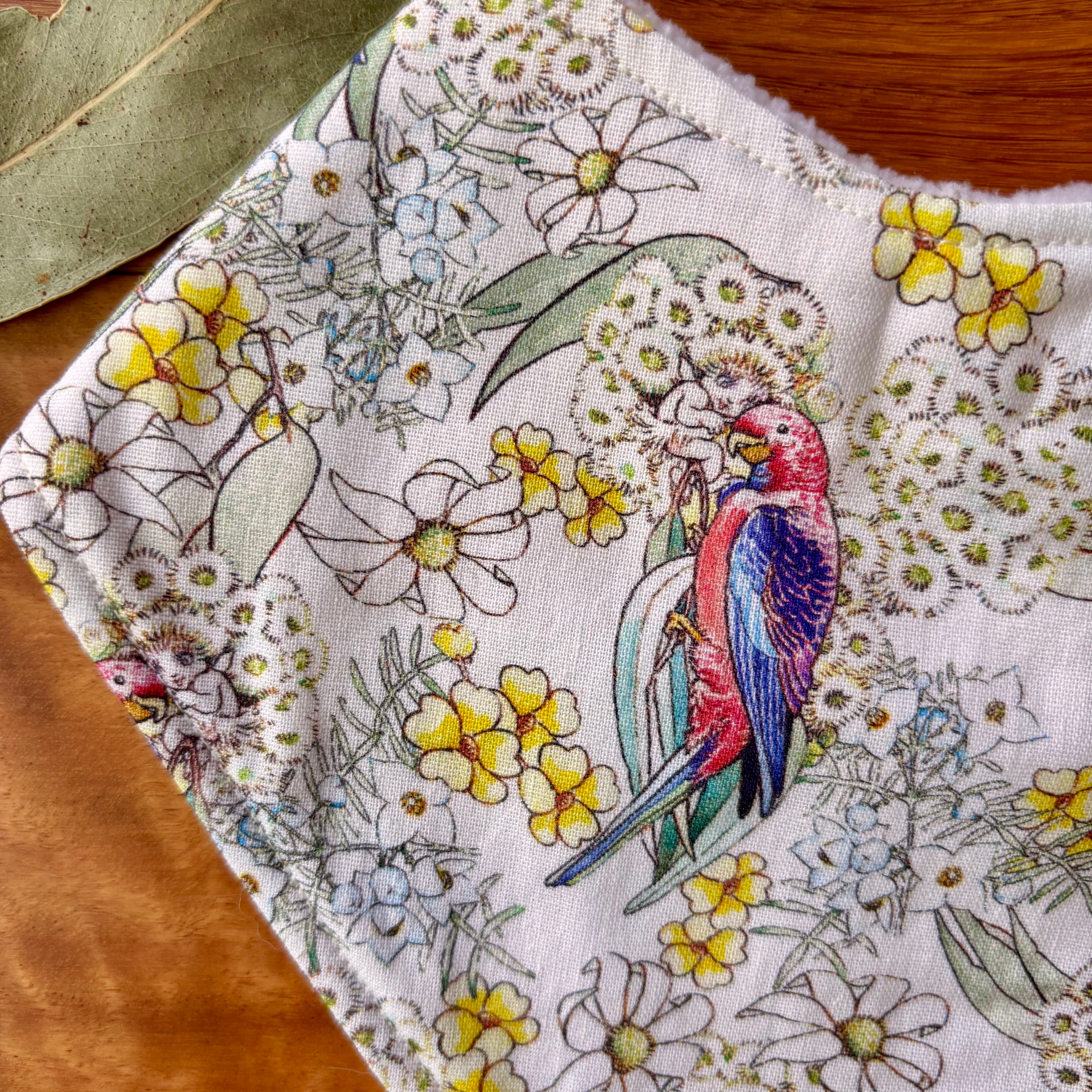 Baby Bib and Burp Cloth Set - May Gibbs Rosellas