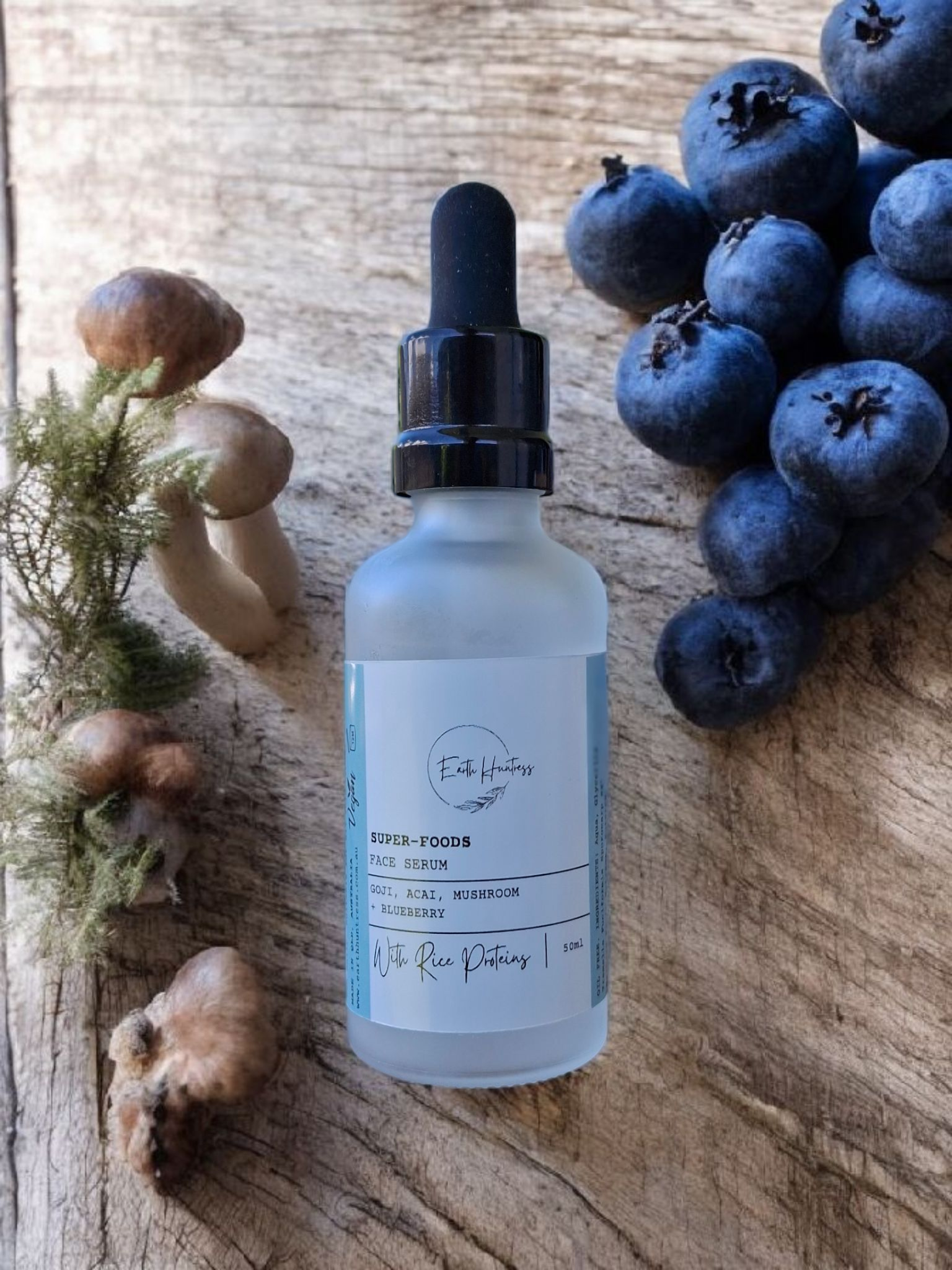 SuperFood face serum. Goji + Acai with Rice Proteins.