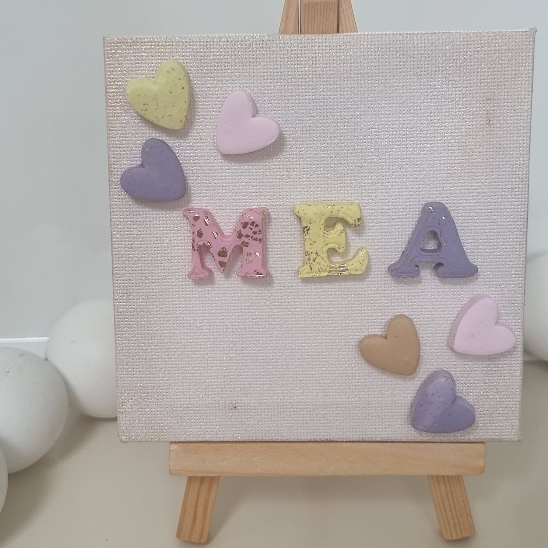 Name Tile Girls - Canvas and Easel bundle