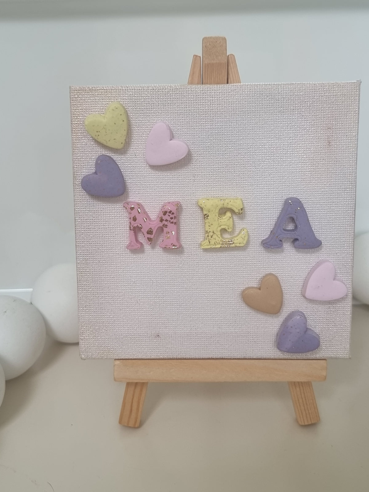 Name Tile Girls - Canvas and Easel bundle