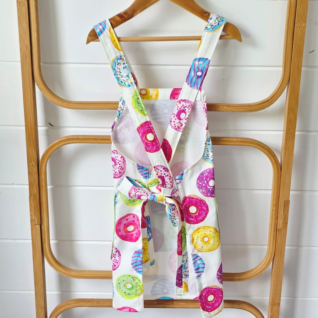 Handmade Children's Apron | Kids Cooking & Craft Apron | Adjustable Cross-Back Straps | 100% Cotton