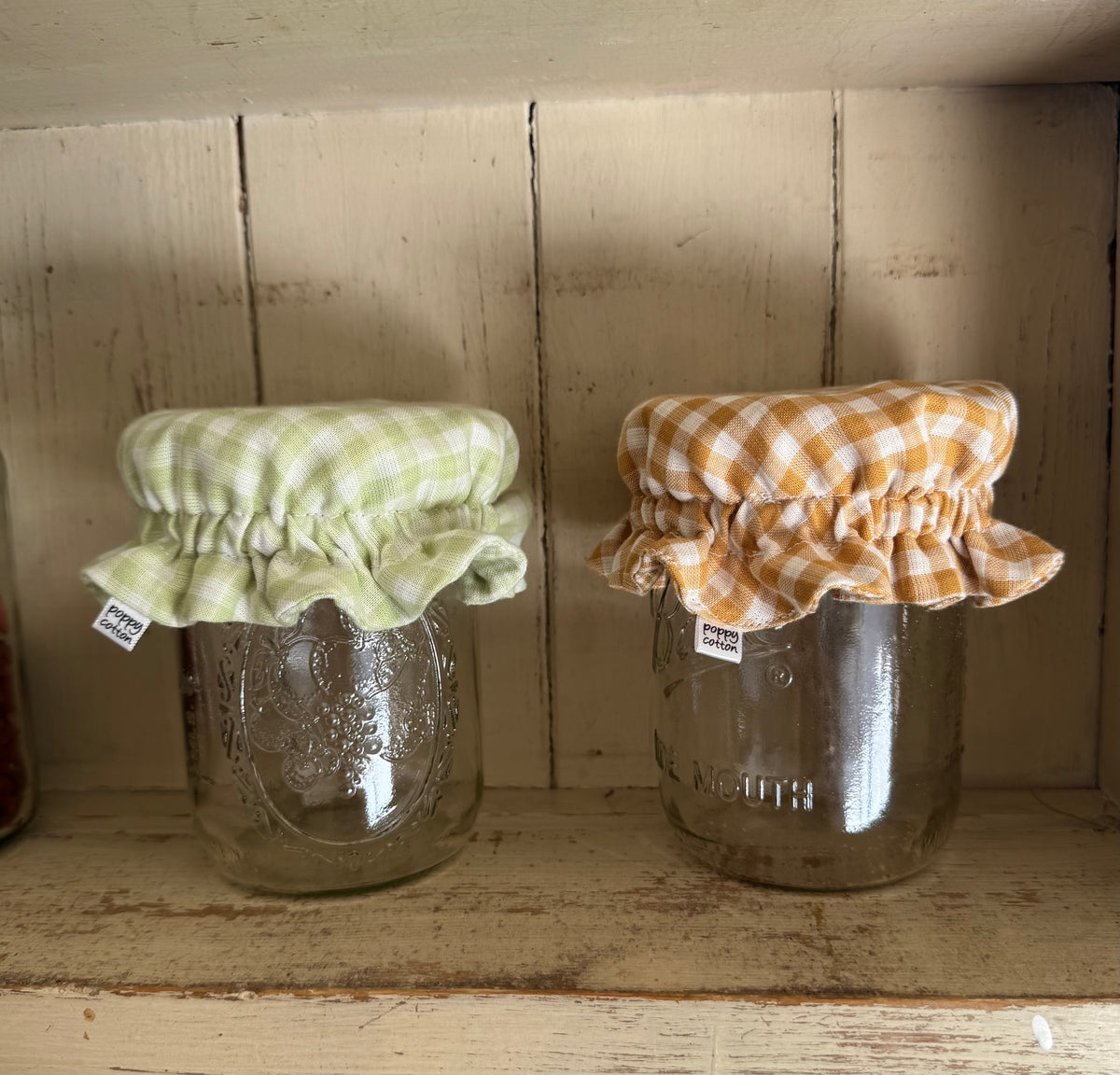 Reversible Cotton Muslin Jar Covers – Set of 2 for Sourdough Starter