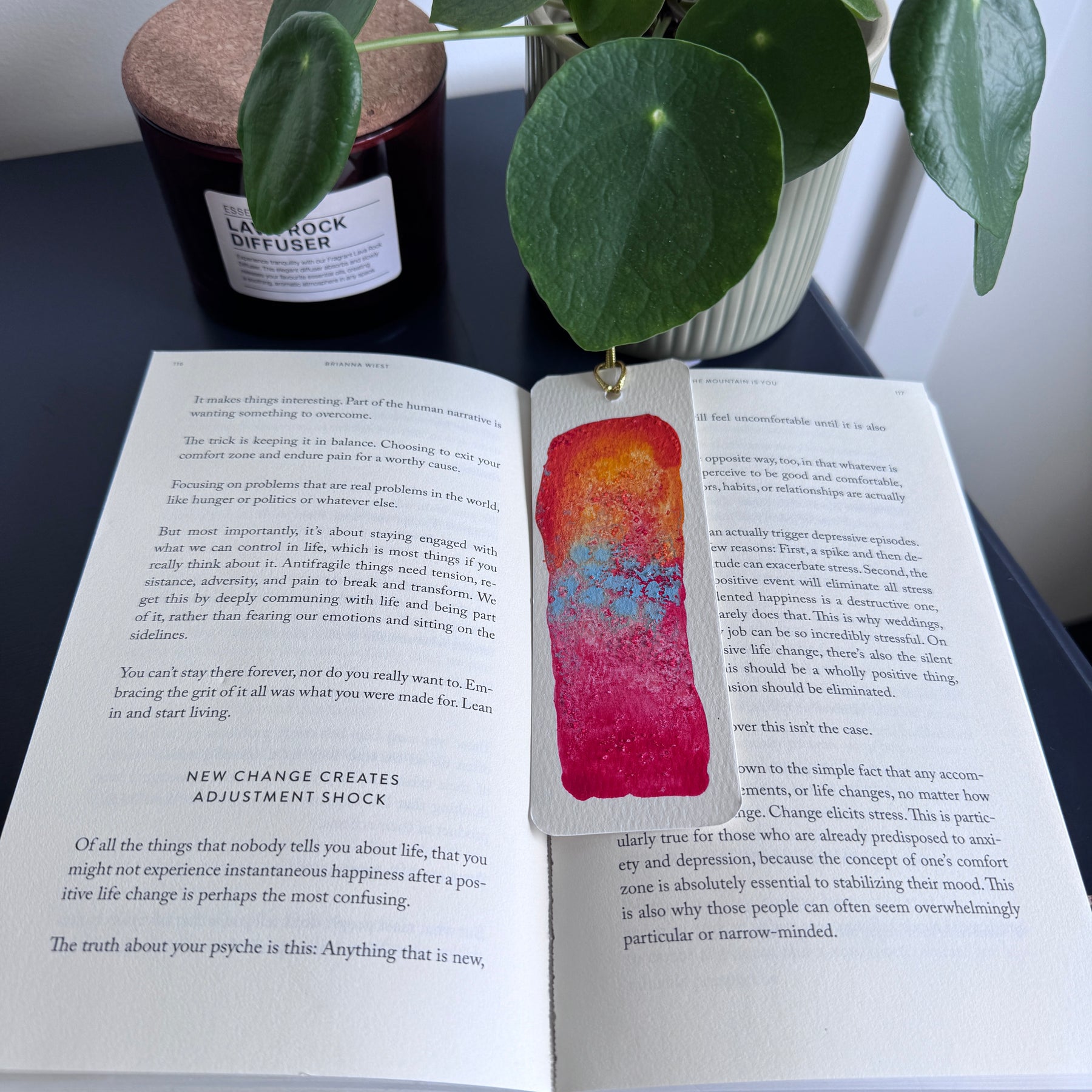 Ember Tide Handmade Watercolour Bookmark