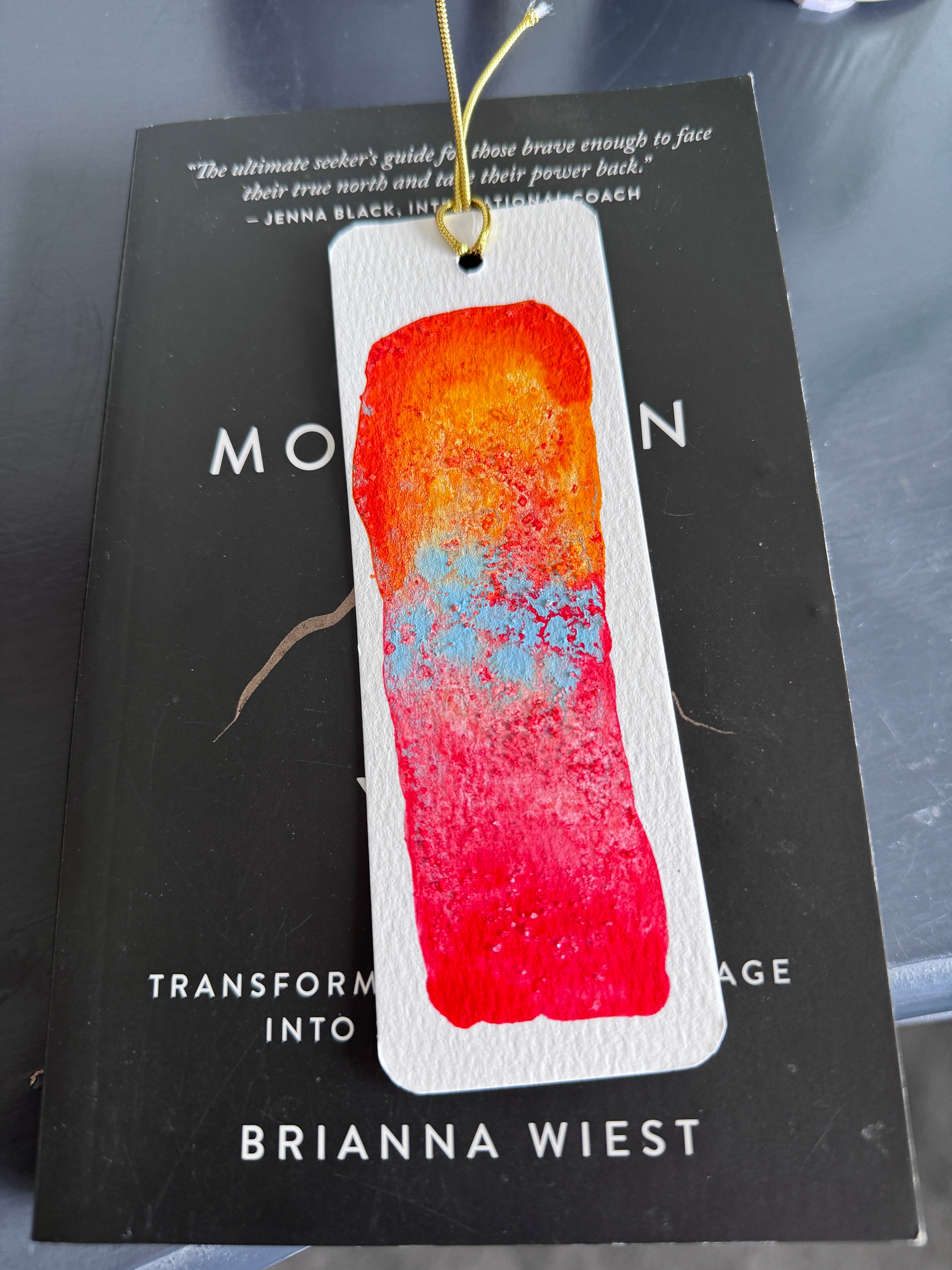 Ember Tide Handmade Watercolour Bookmark