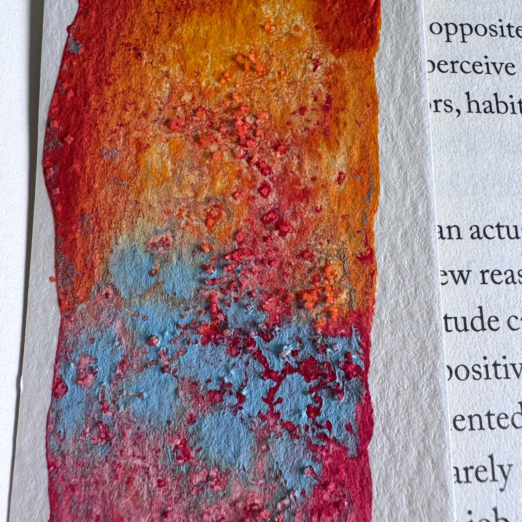 Ember Tide Handmade Watercolour Bookmark