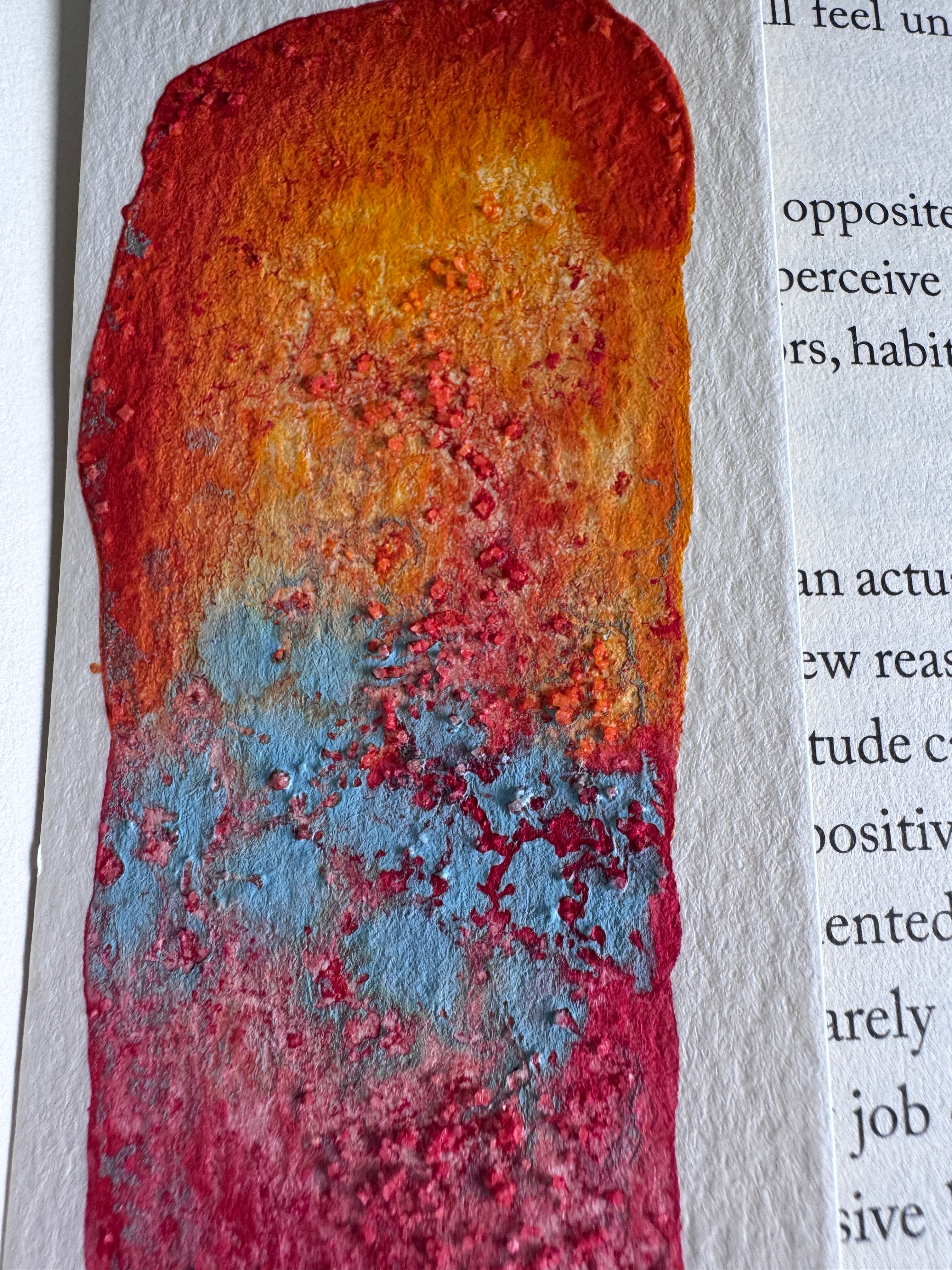 Ember Tide Handmade Watercolour Bookmark