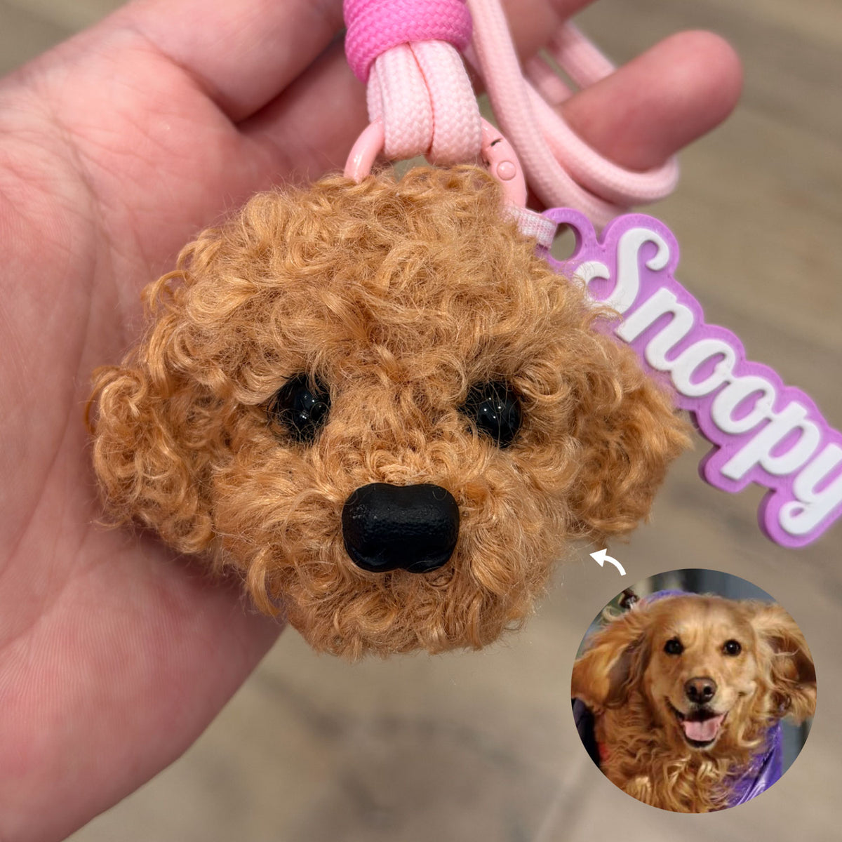 Custom Dog Keychain from Photo, Personalised Pet Bag Charm, Handmade Plush Memorial Keepsake, Christmas Ornament