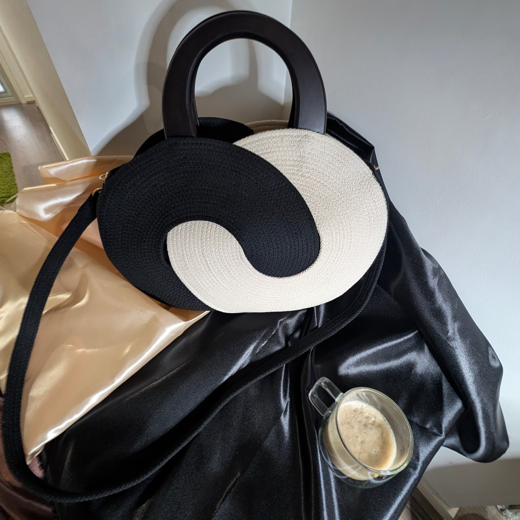 "Yin Yin" (XL) Handmade Cotton Cord Bag