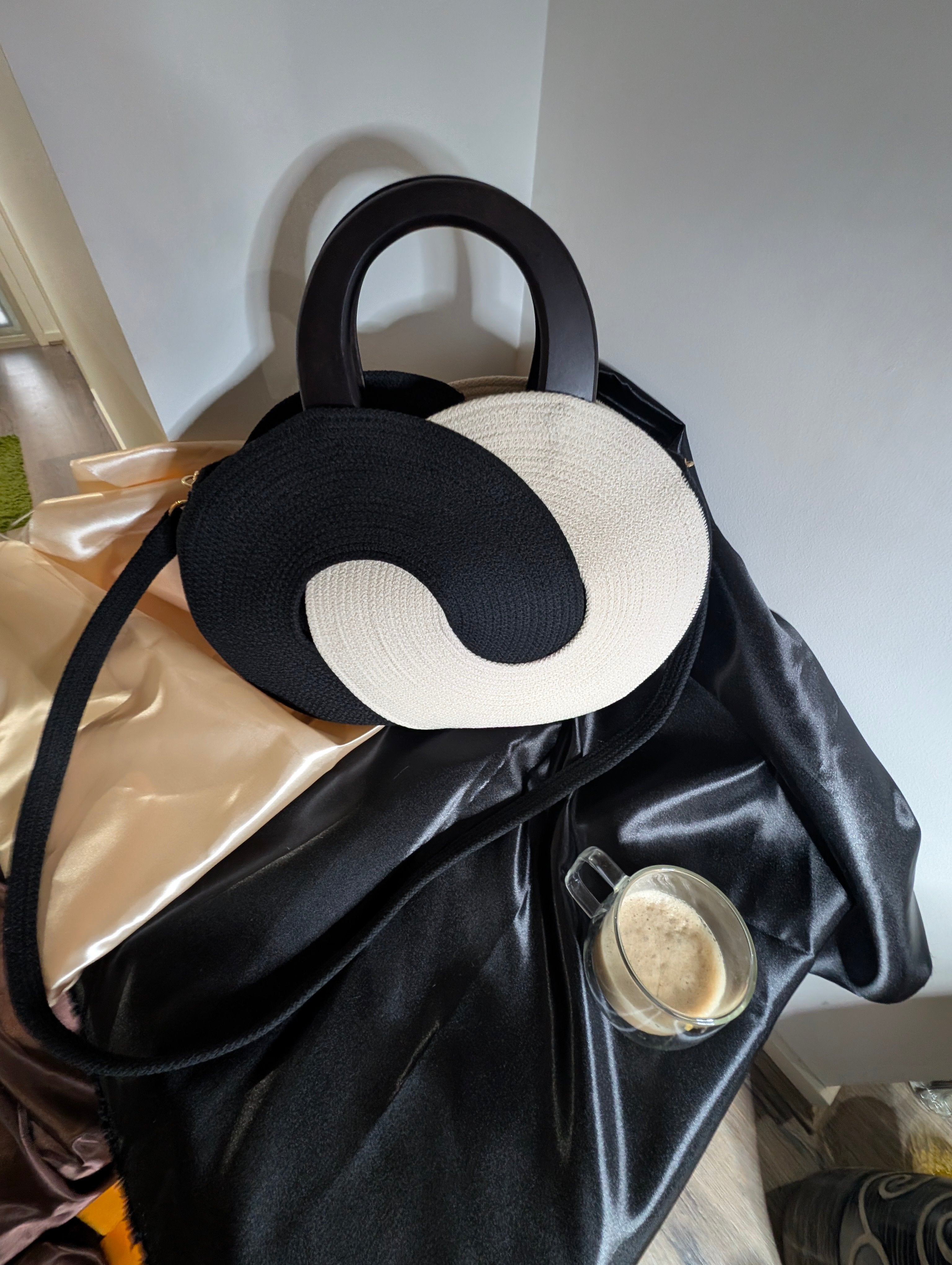 "Yin Yin" (XL) Handmade Cotton Cord Bag