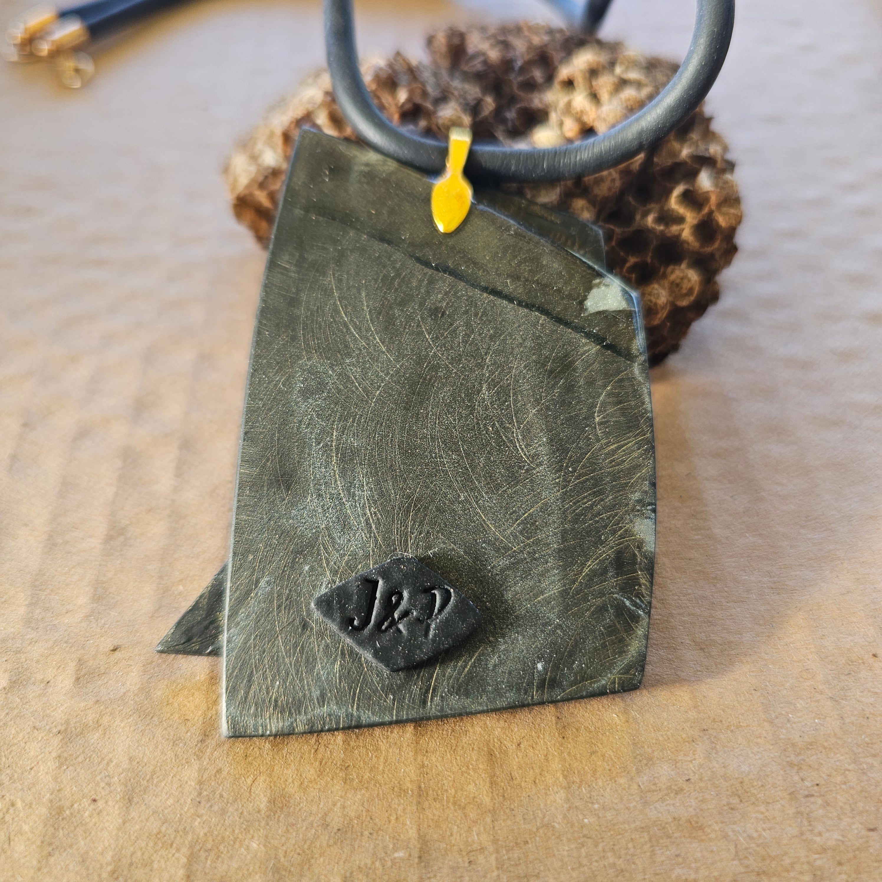 FOREST CURRENTS - POLYMER CLAY PENDANT