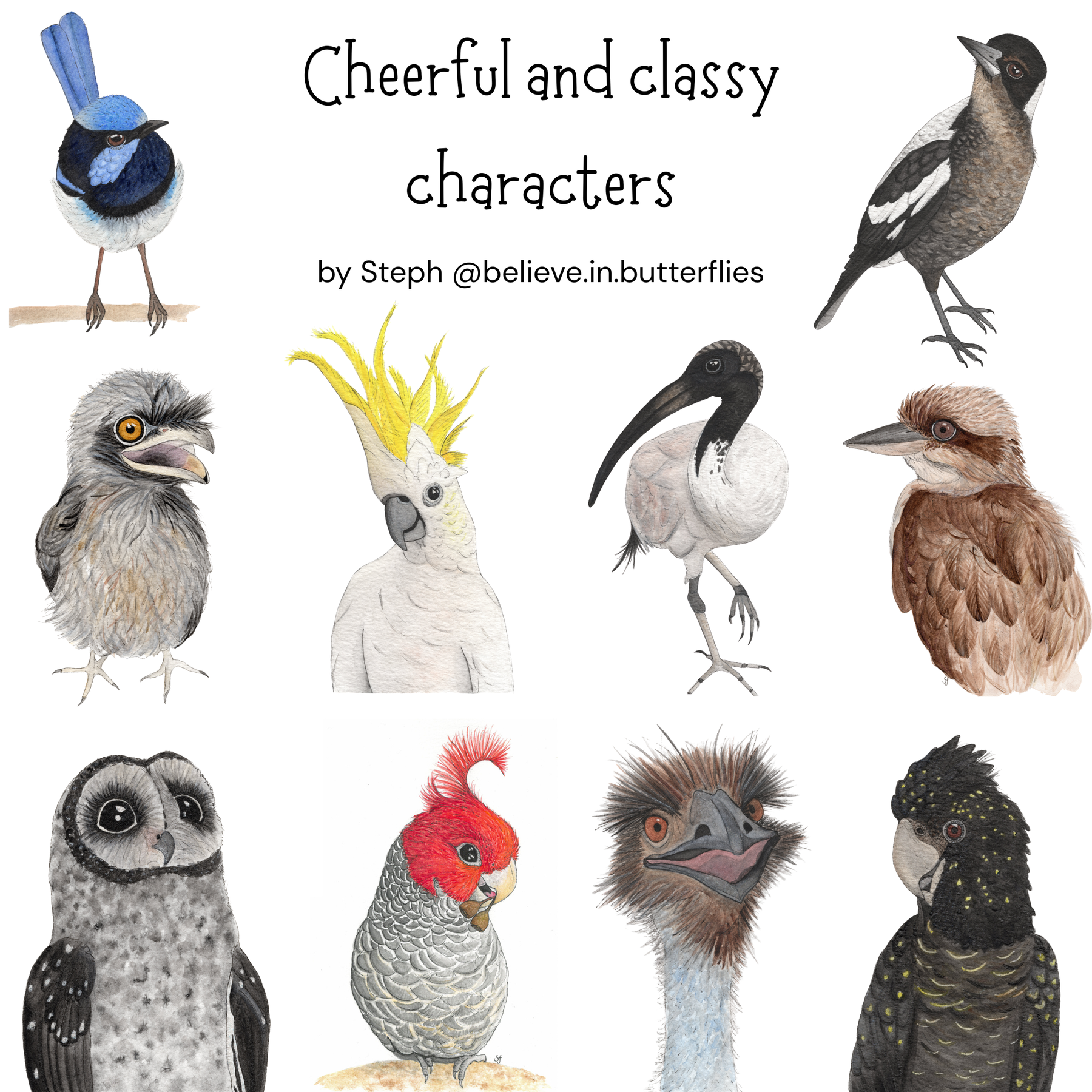 Bird gift tags 10 pack (5 sets available)