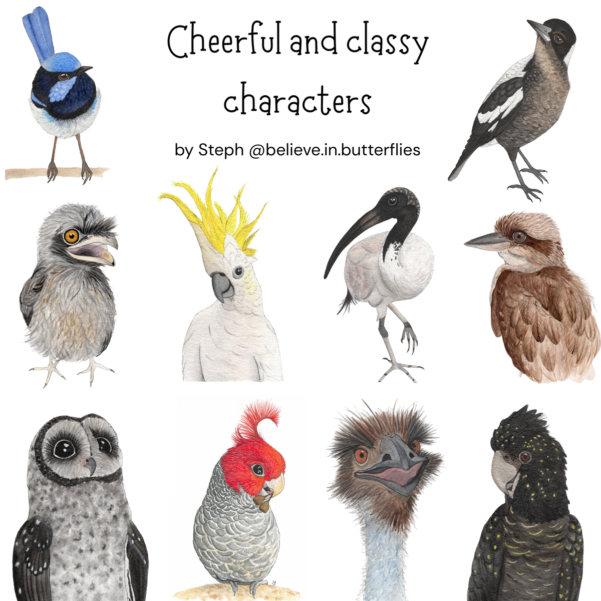 Bird gift tags 10 pack (5 sets available)