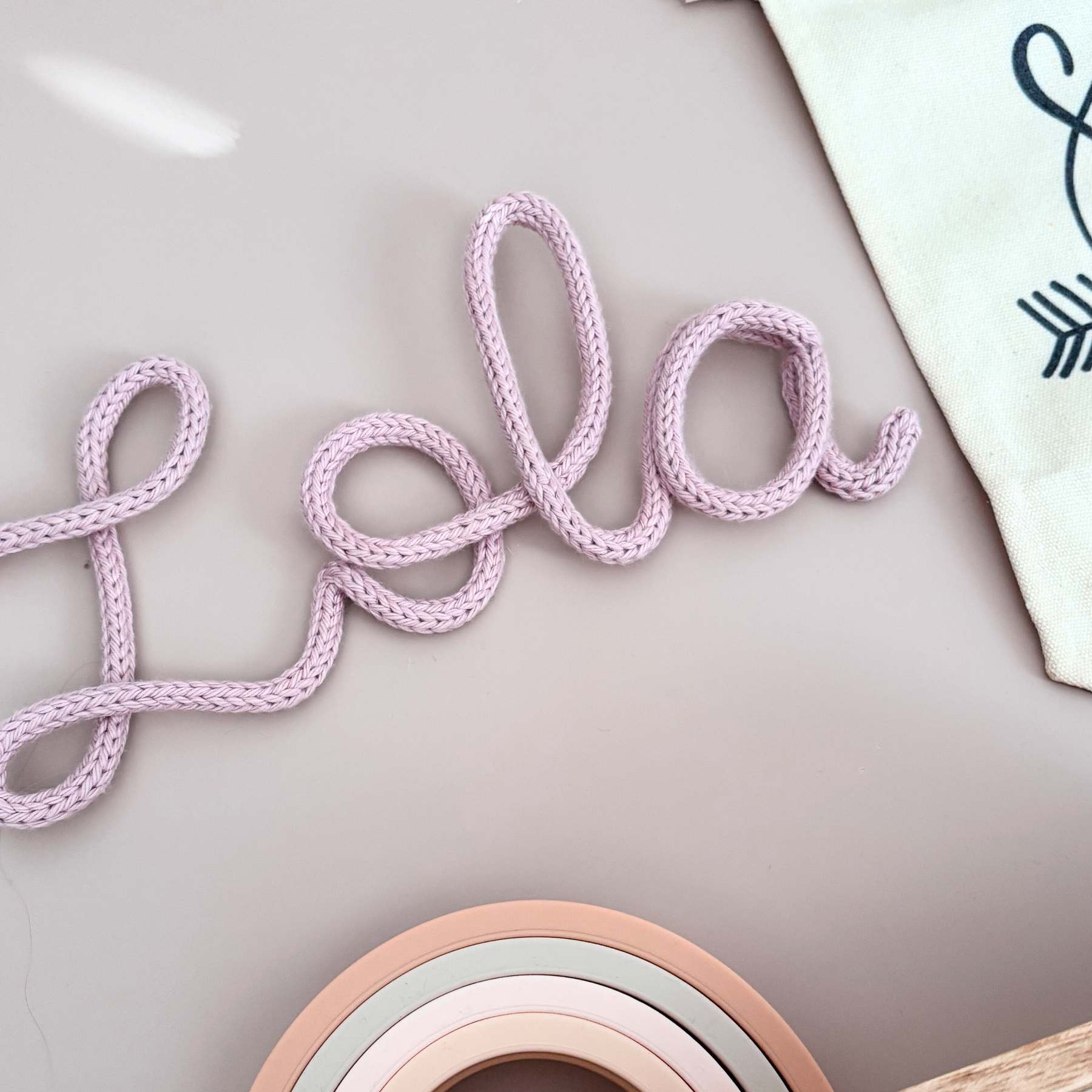Knitted Name Sign Customisable