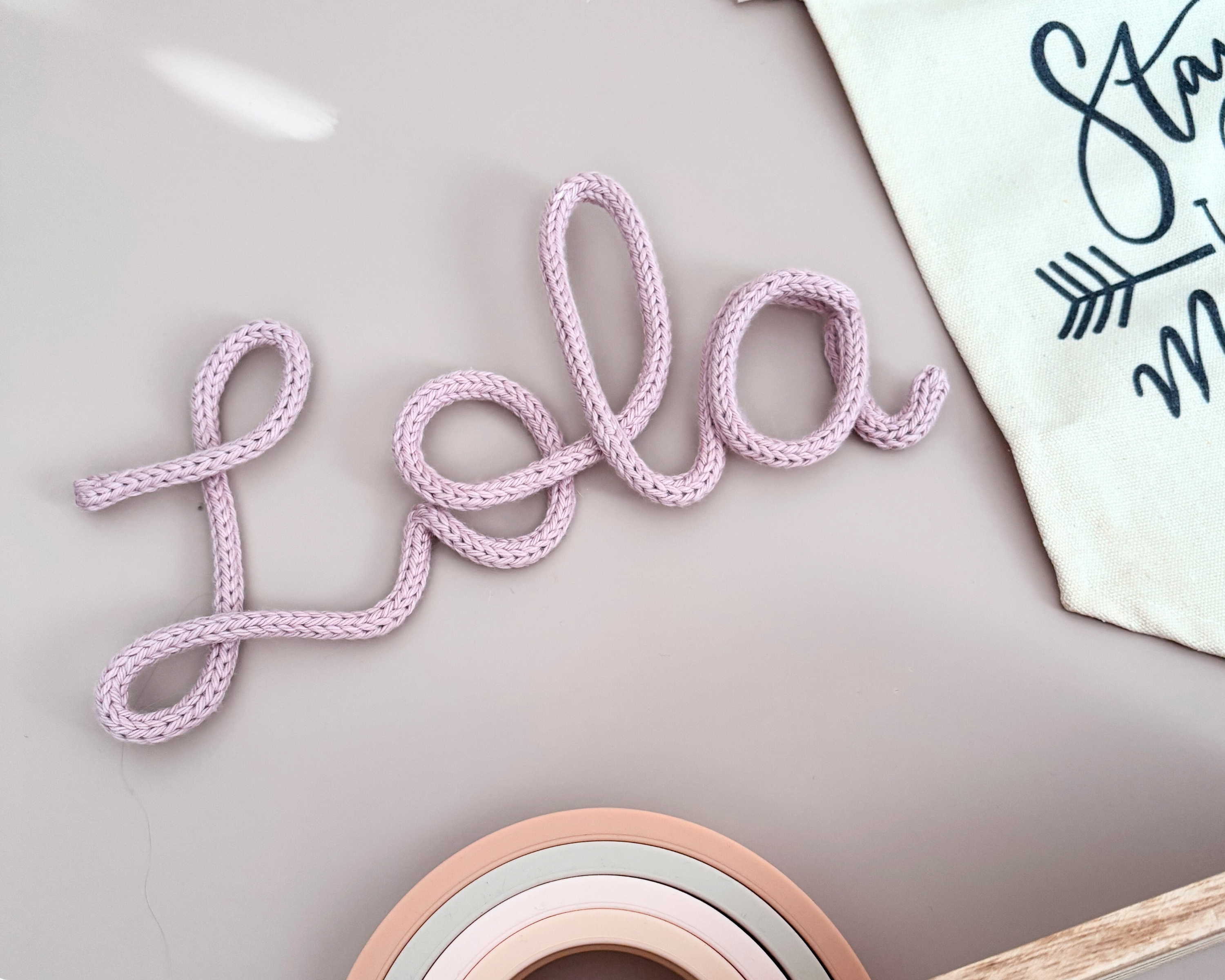 Knitted Name Sign Customisable