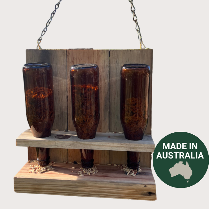 Wildhorse Rustic Triple Bottle Bird Feeder