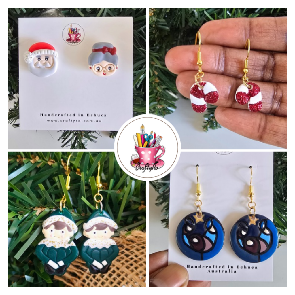 Mr & Mrs Claus Stud earrings