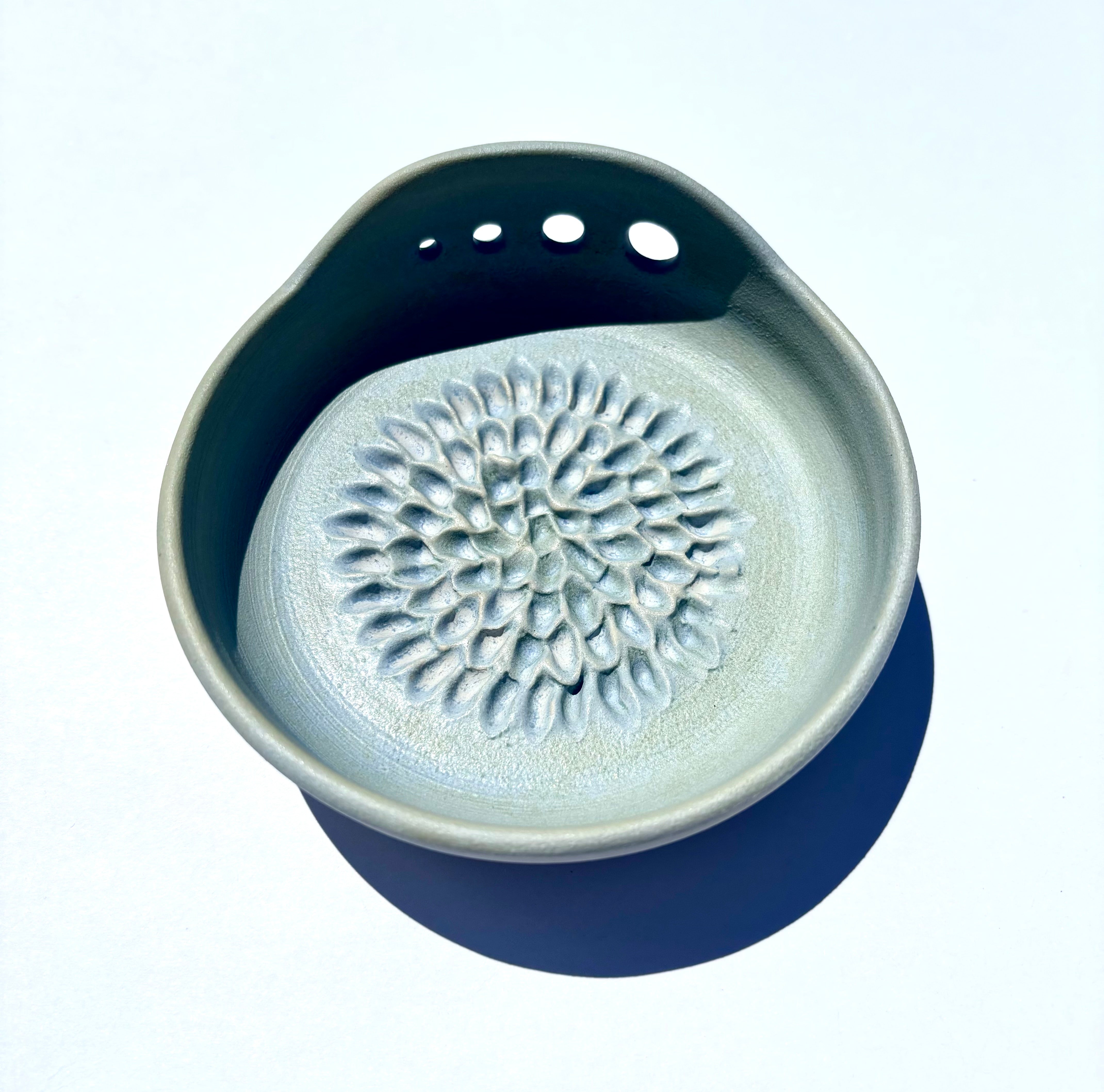 Ceramic Garlic/Ginger Grater and Herb Stripper - Hand Made Ceramic