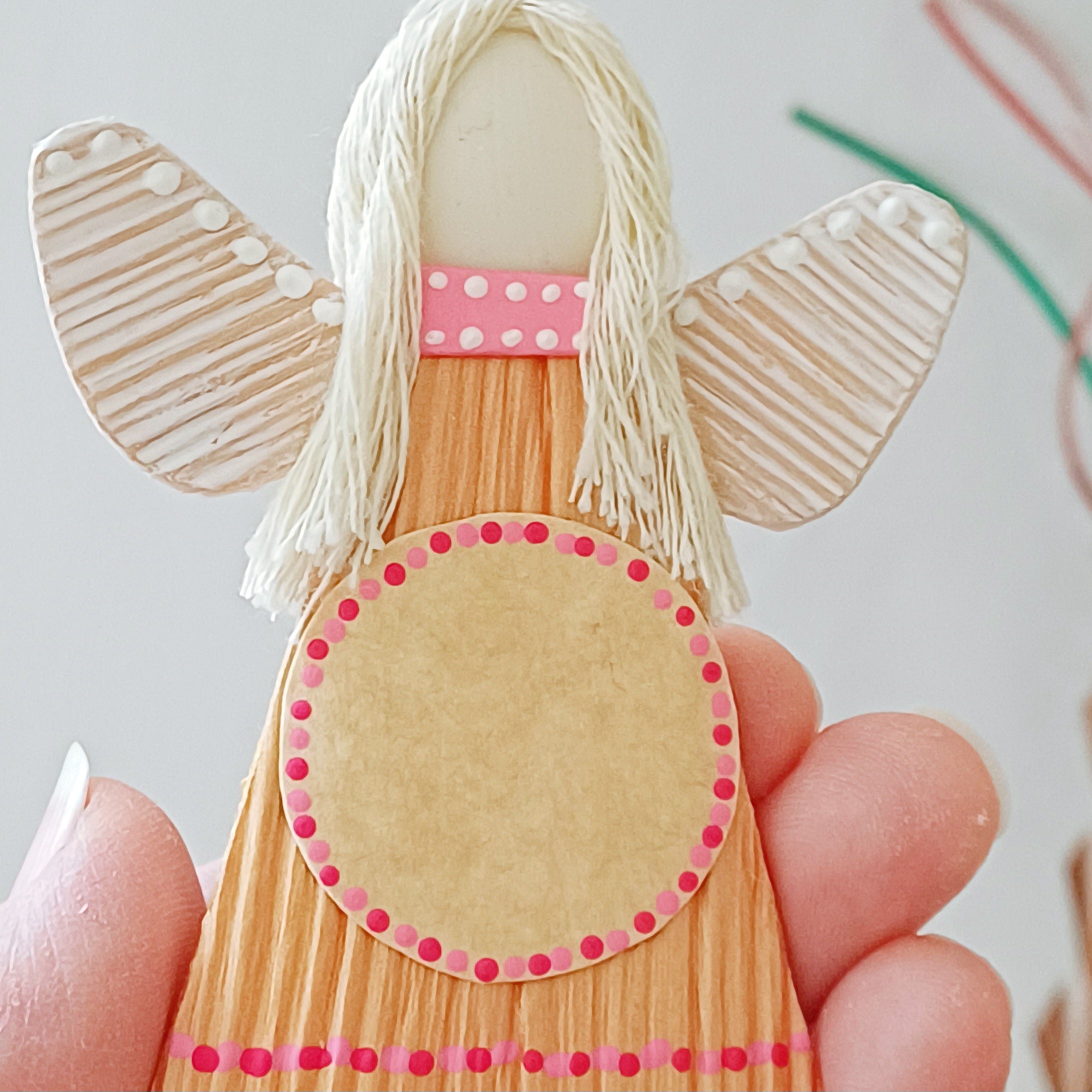 Hello - Palm Angel Ornament Gift Pack, pink and fuchsia dots r