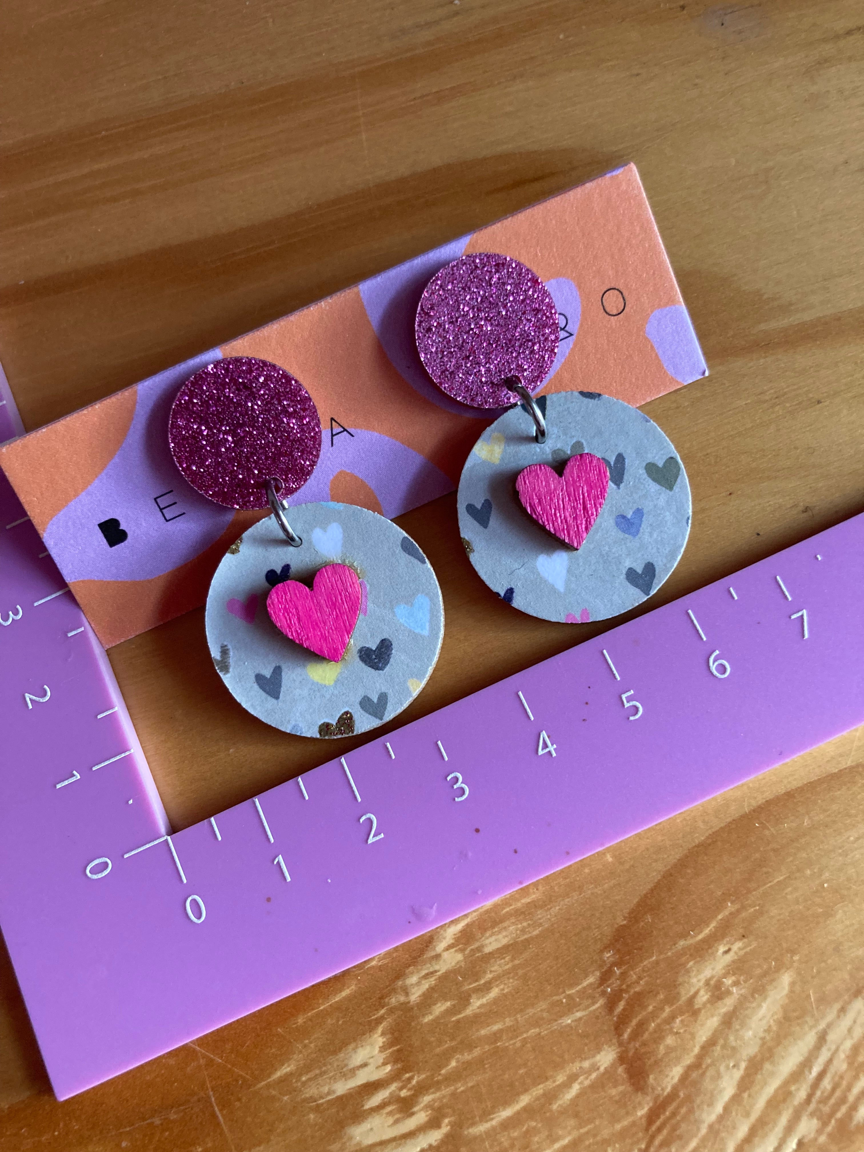 Lots of hearts earrings