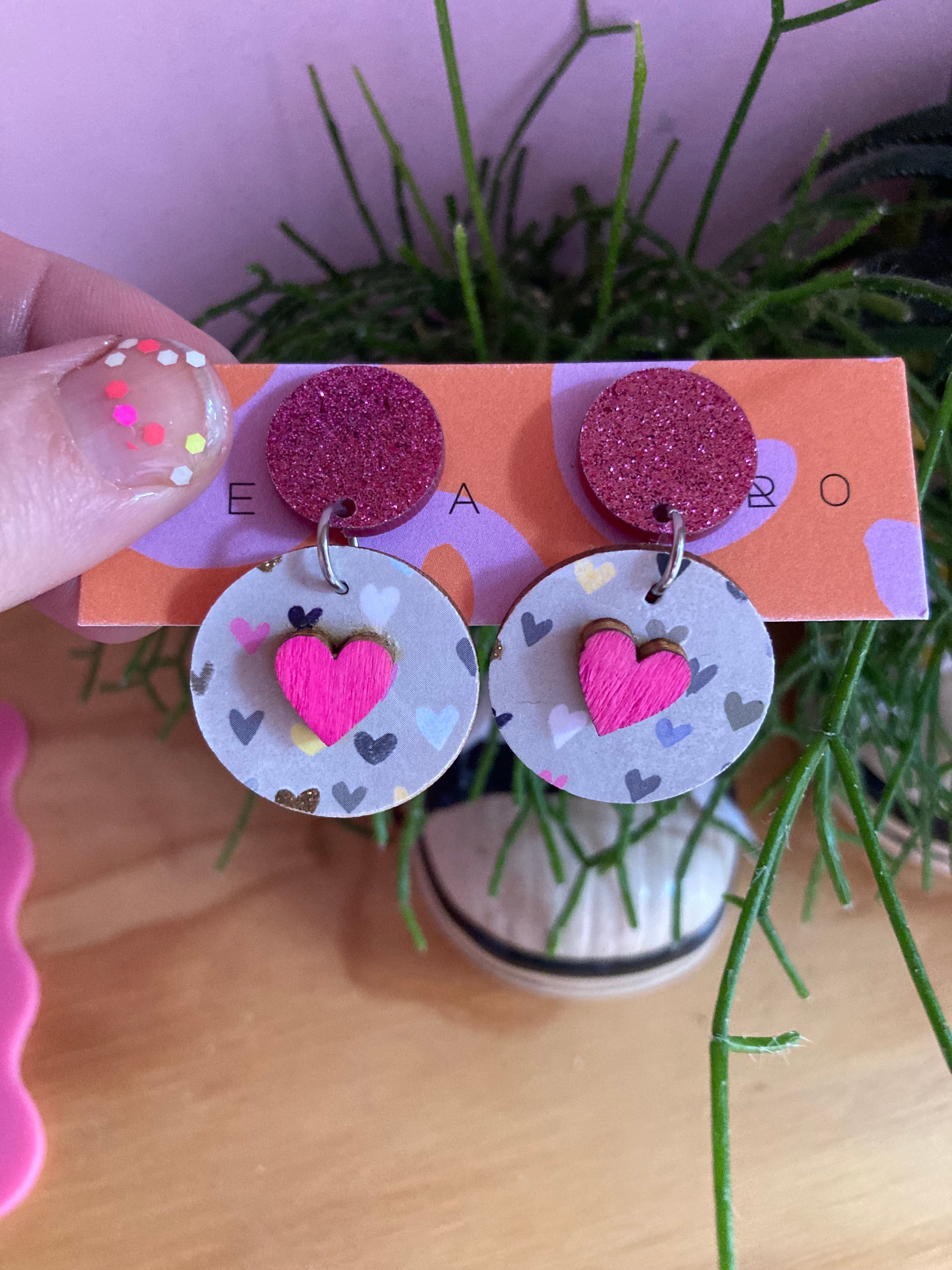 Lots of hearts earrings