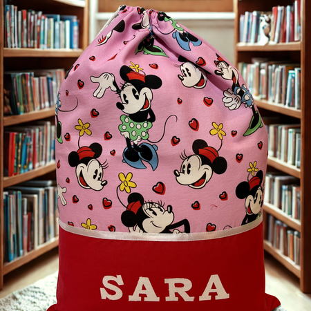 Children's Library Bag , Handmade, Personalised